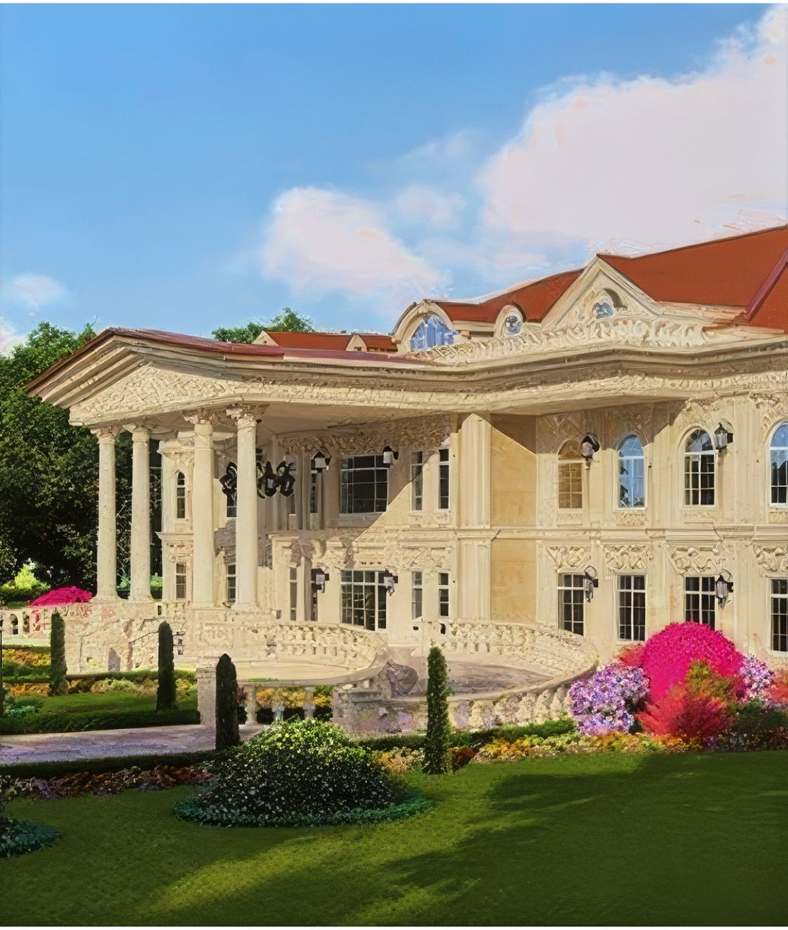 Экстерьер виллы в Абу-Даби: фасад и архитектурные акценты