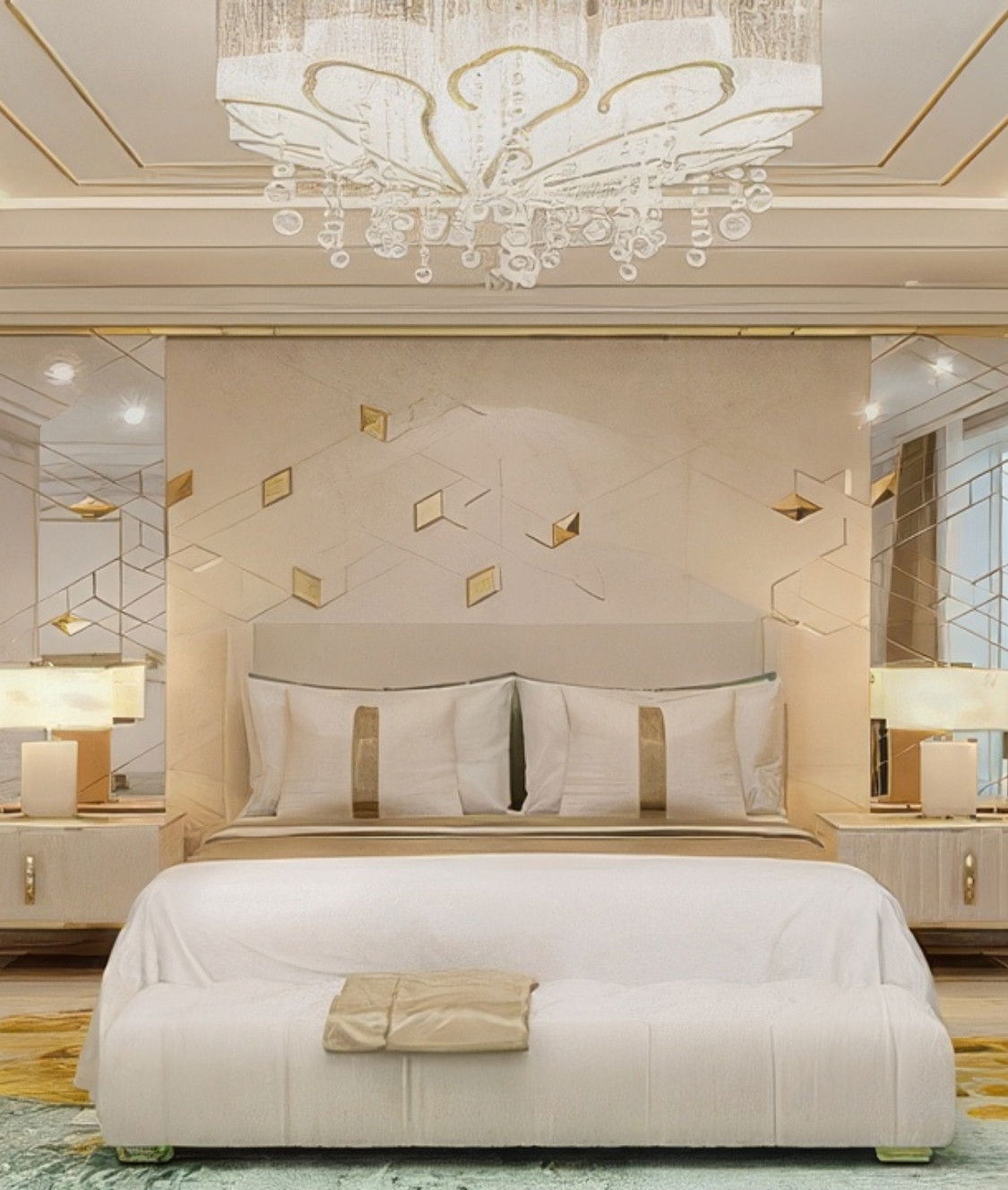 Gorgeous villa bedroom decoration