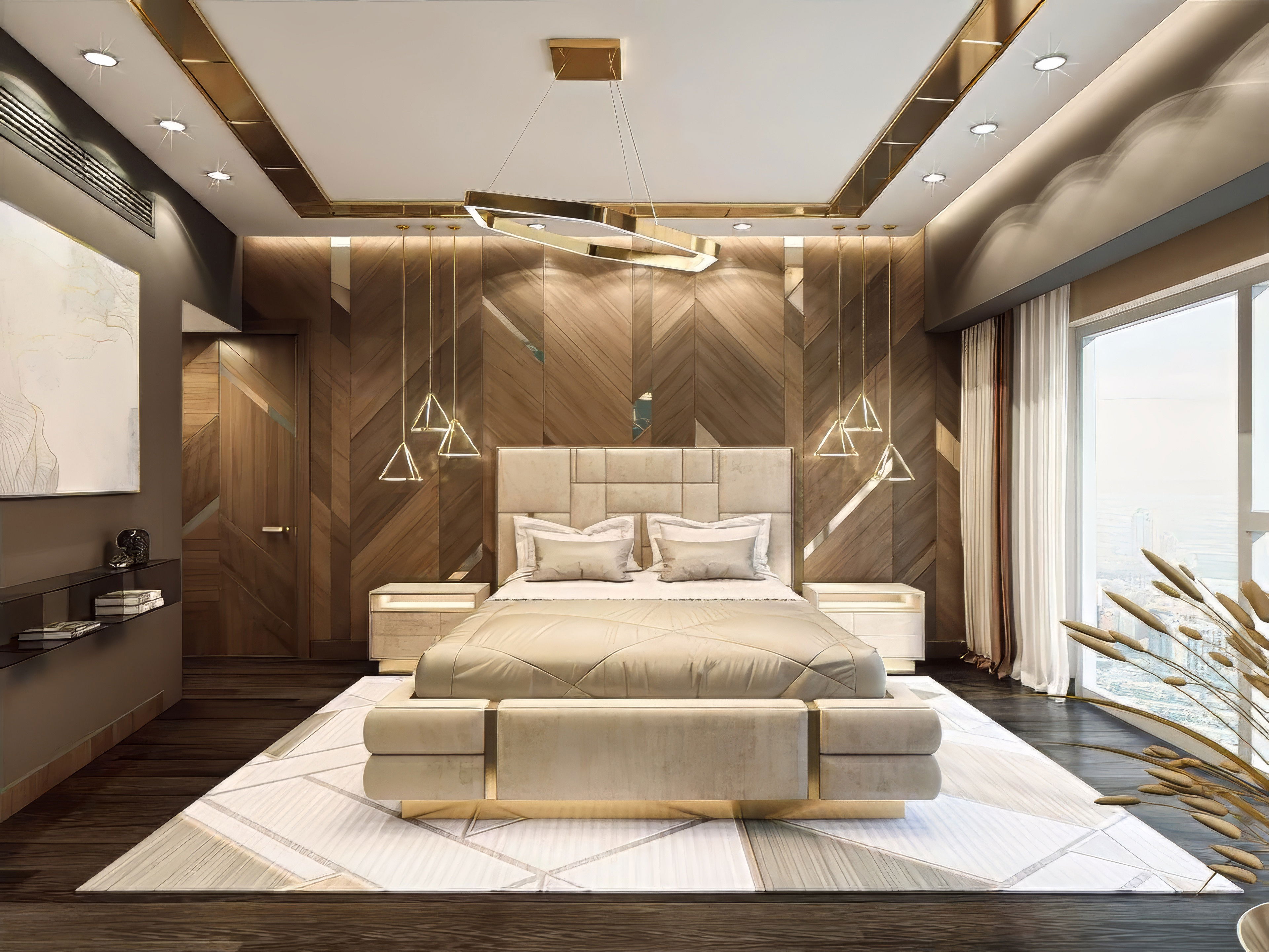 Splendid luxury bedroom interior