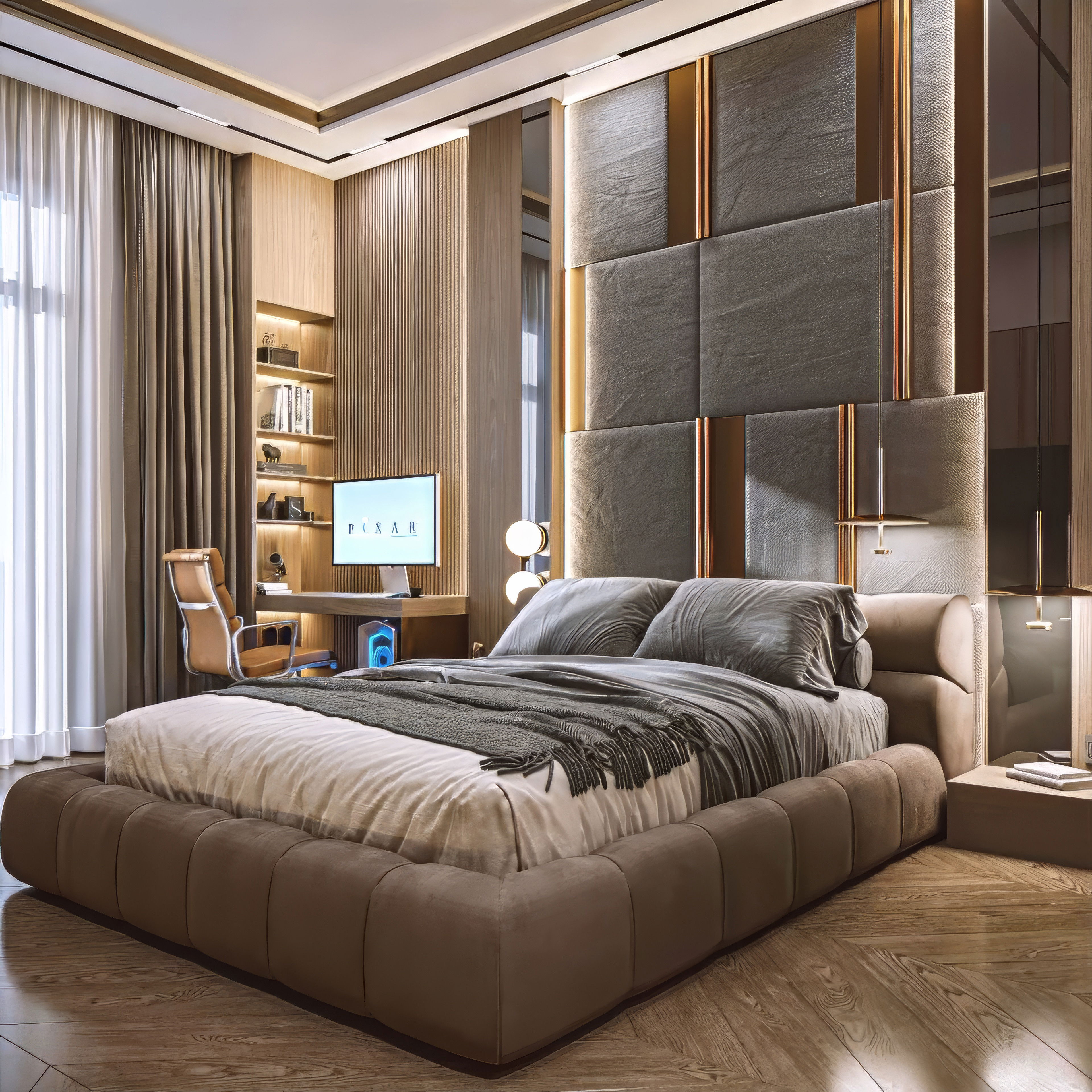Luxury master bedroom interior