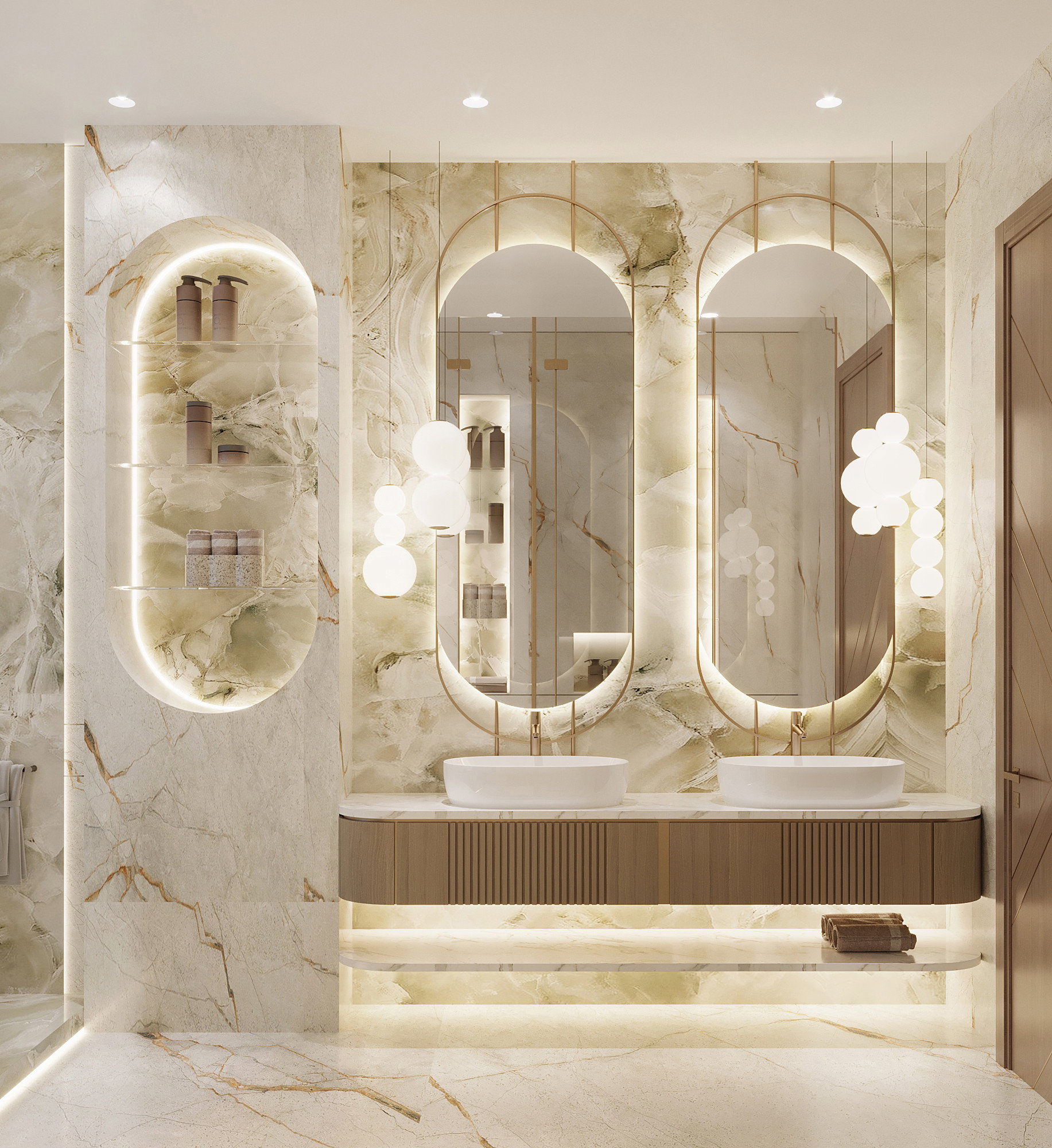 Luxury Bathroom Interior with Window