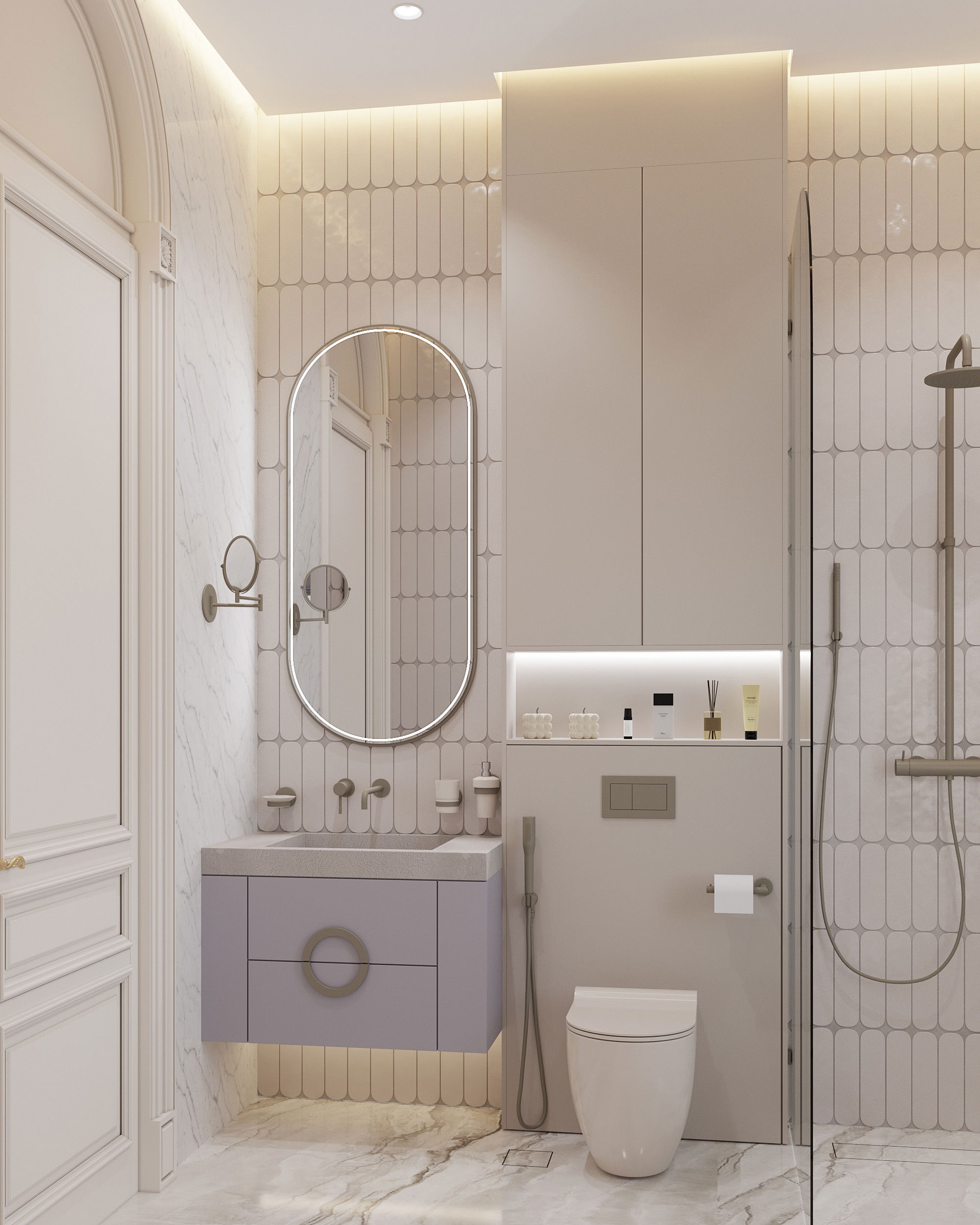 التصميم الداخلي للحمام الفاخر