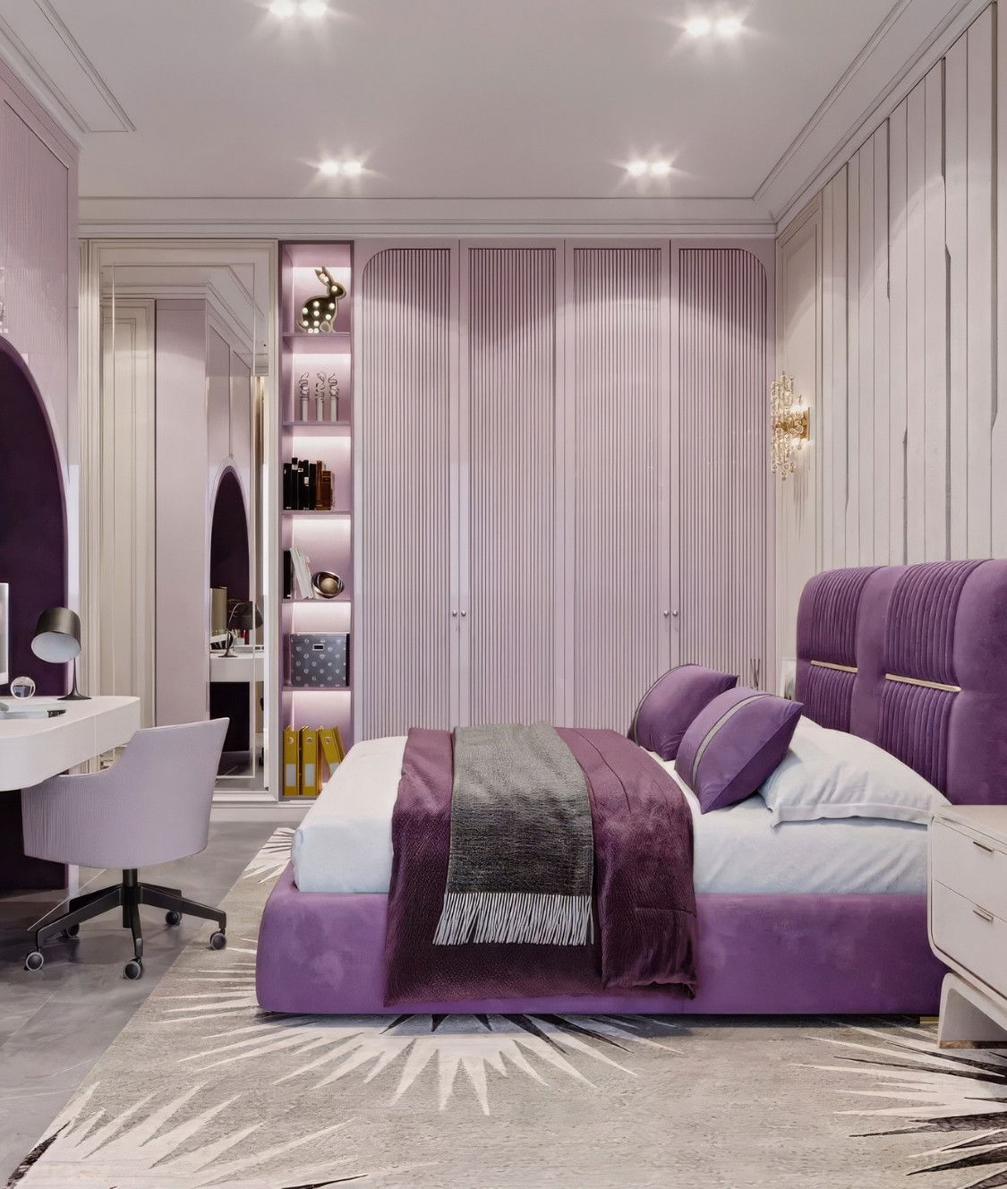 TIPS TO DESIGNING A PURPLE BEDROOM INTERIOR DESIGN