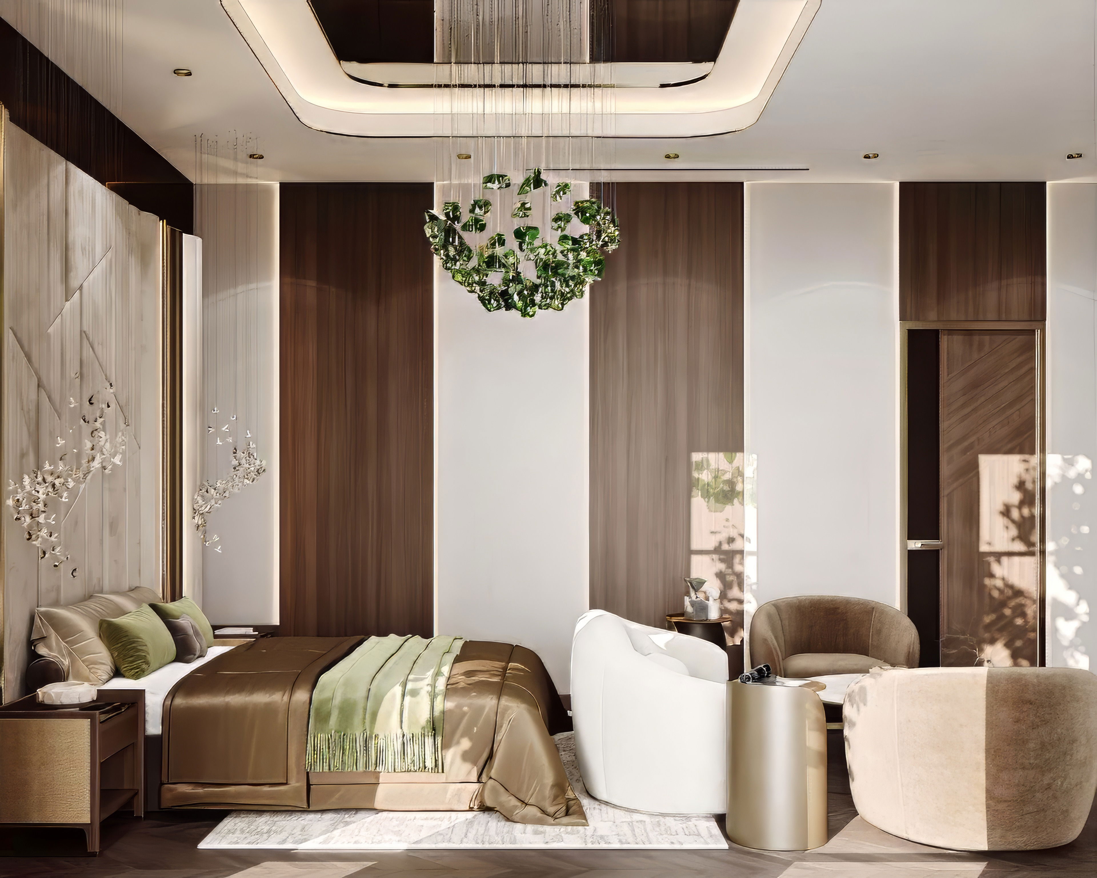 Bright comfort bedroom interior