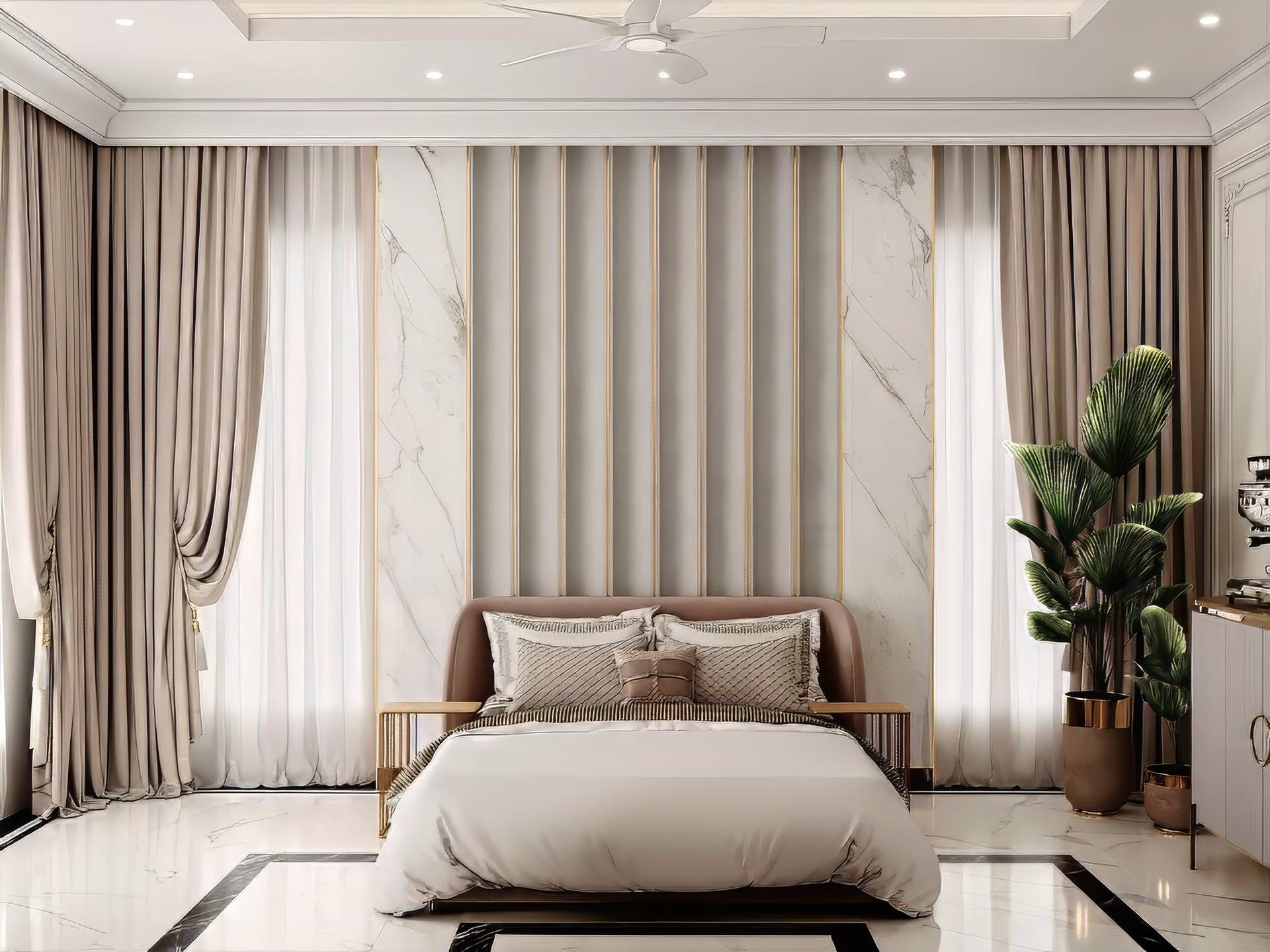 LUXURY INTERIOR DESIGN FOR A MODERN BEDROOM