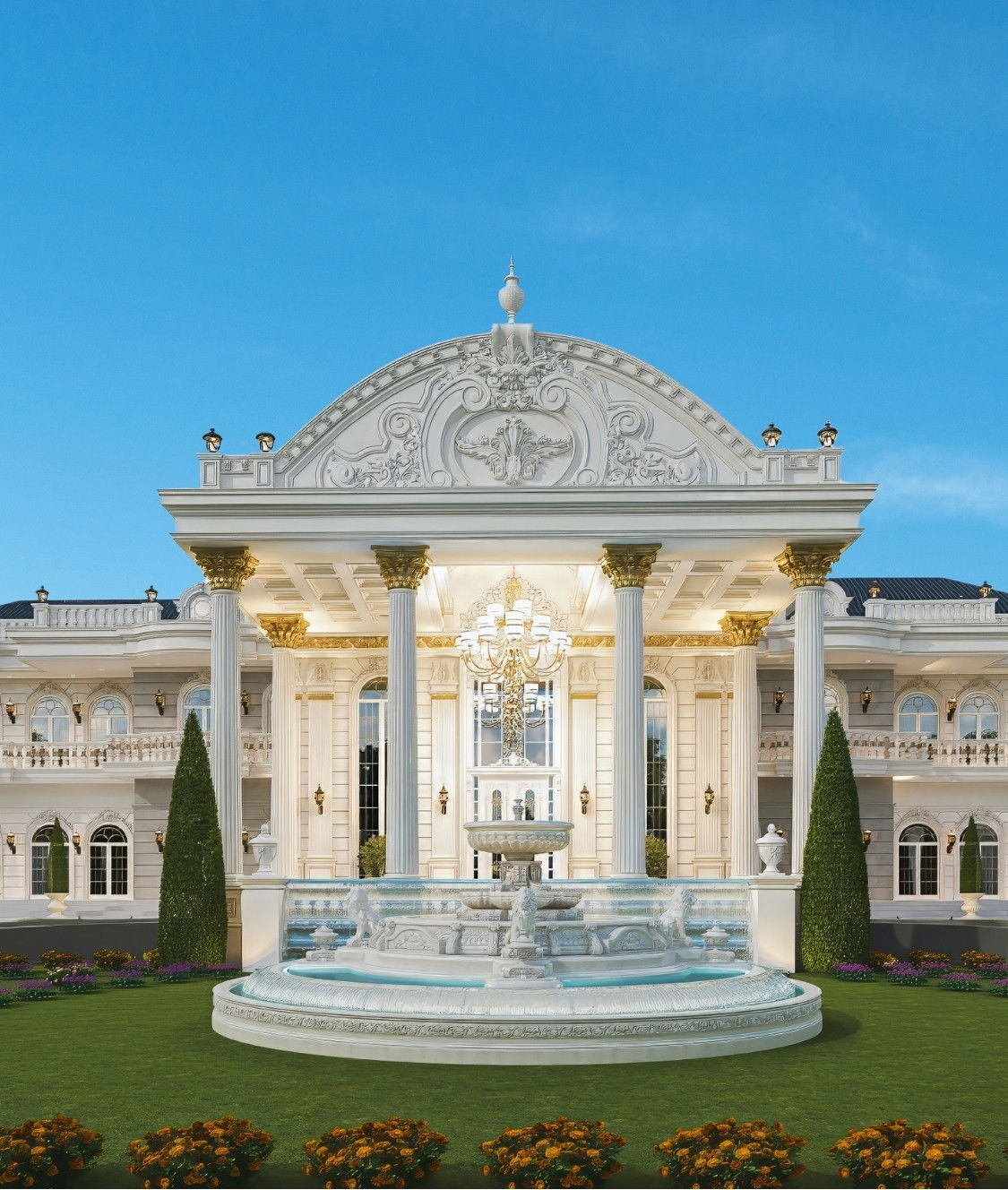 Идея классического дизайна экстерьера