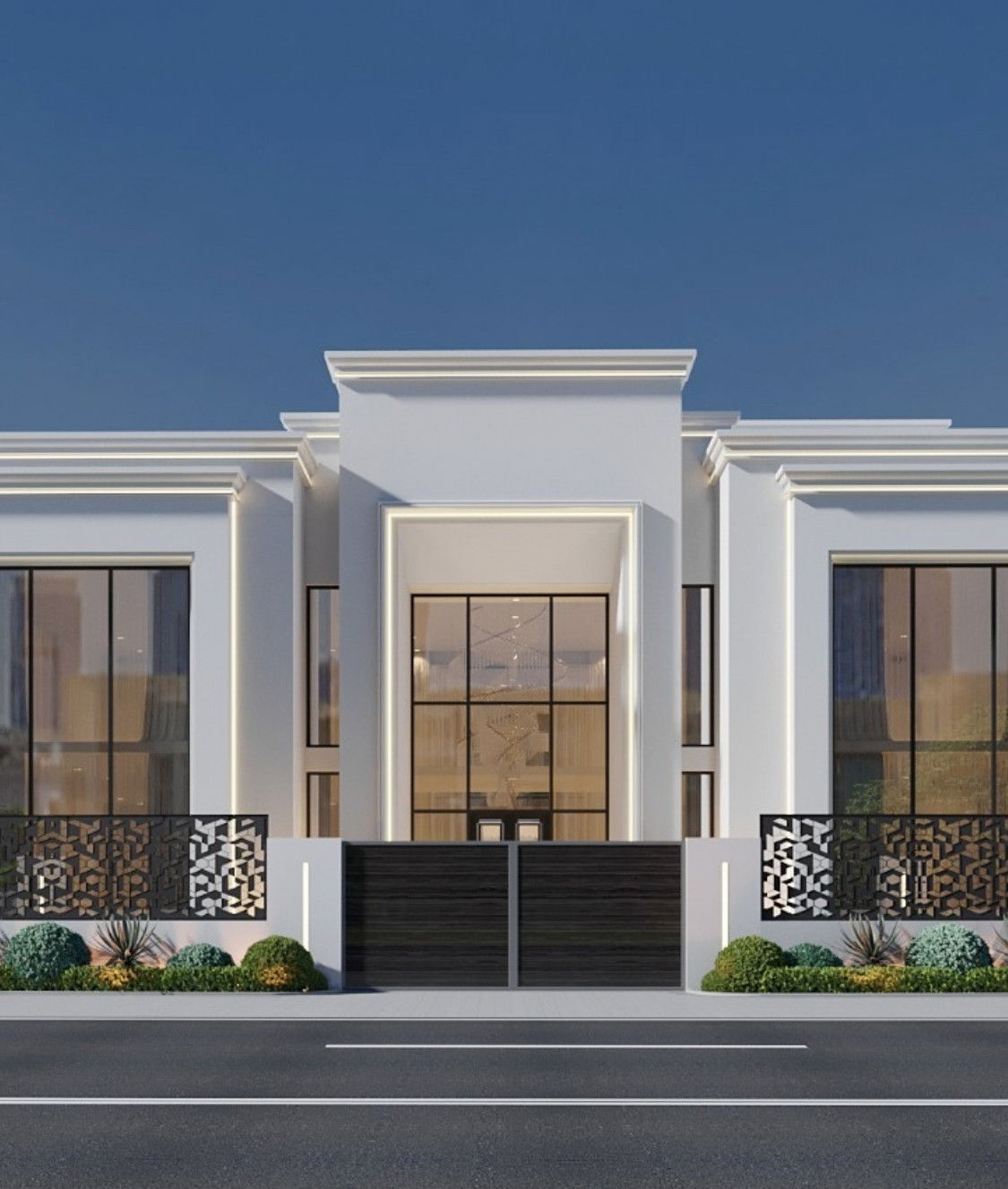 Ландшафтный дизайн виллы и дизайн экстерьера в Дубае