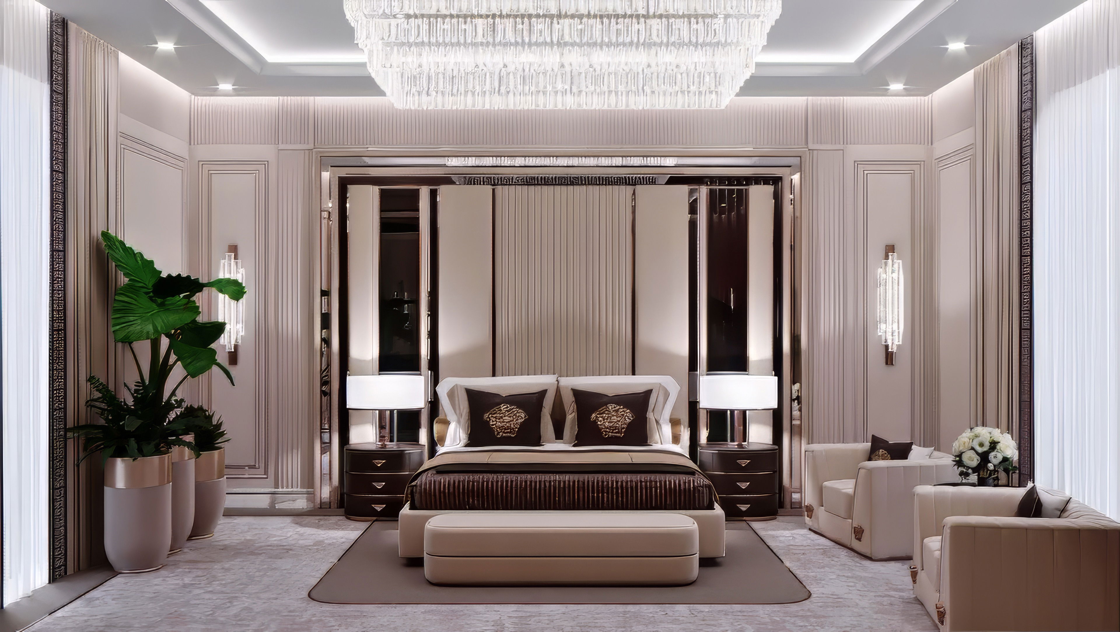 White bedroom interior