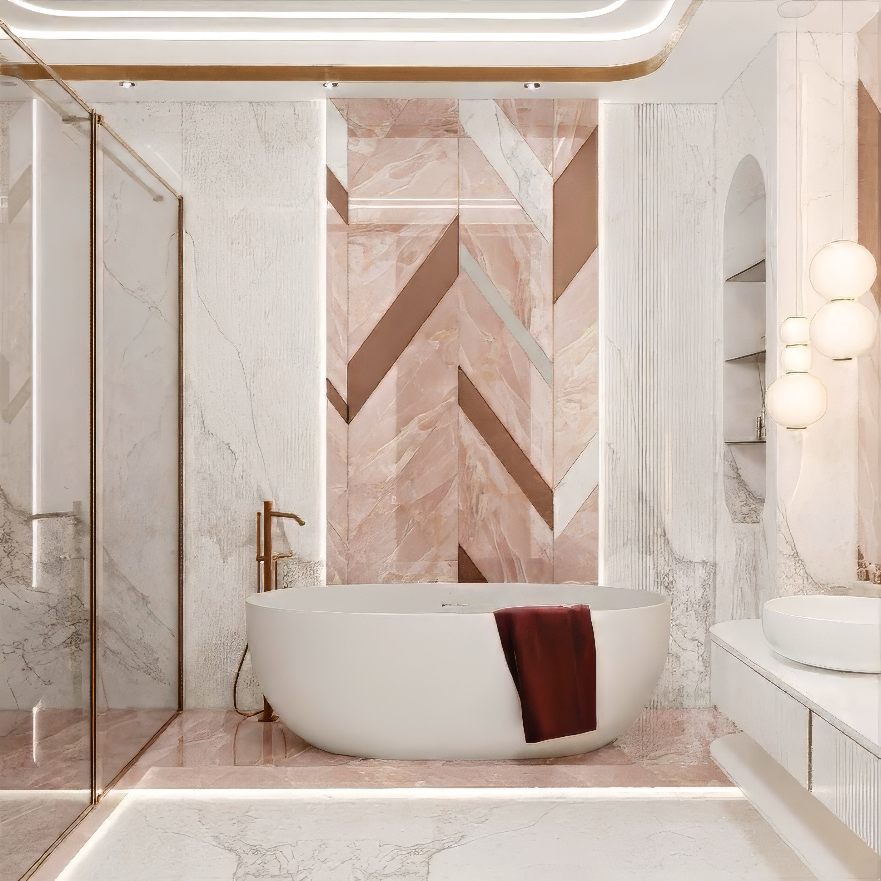 Relaxing bathroom interior