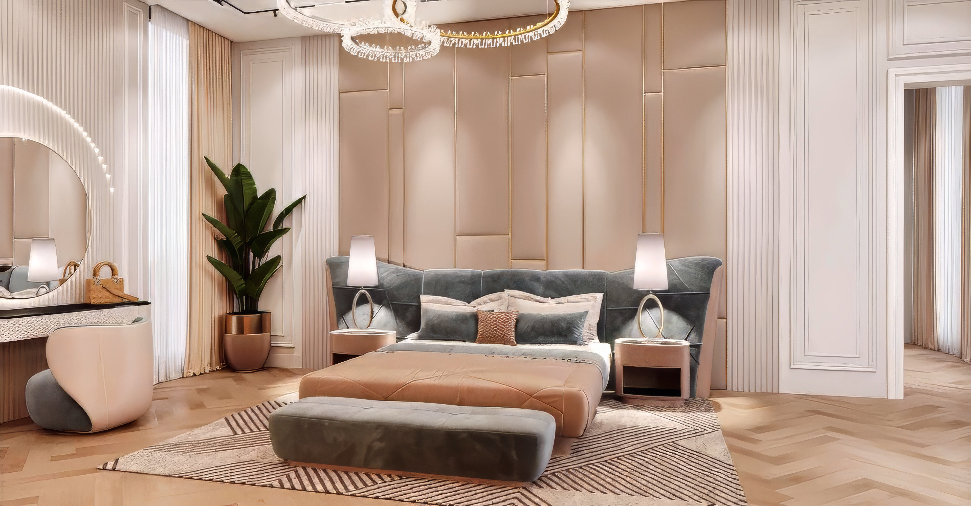 AESTHETIC INTERIOR DESIGN FOR LUXURY BEDROOM