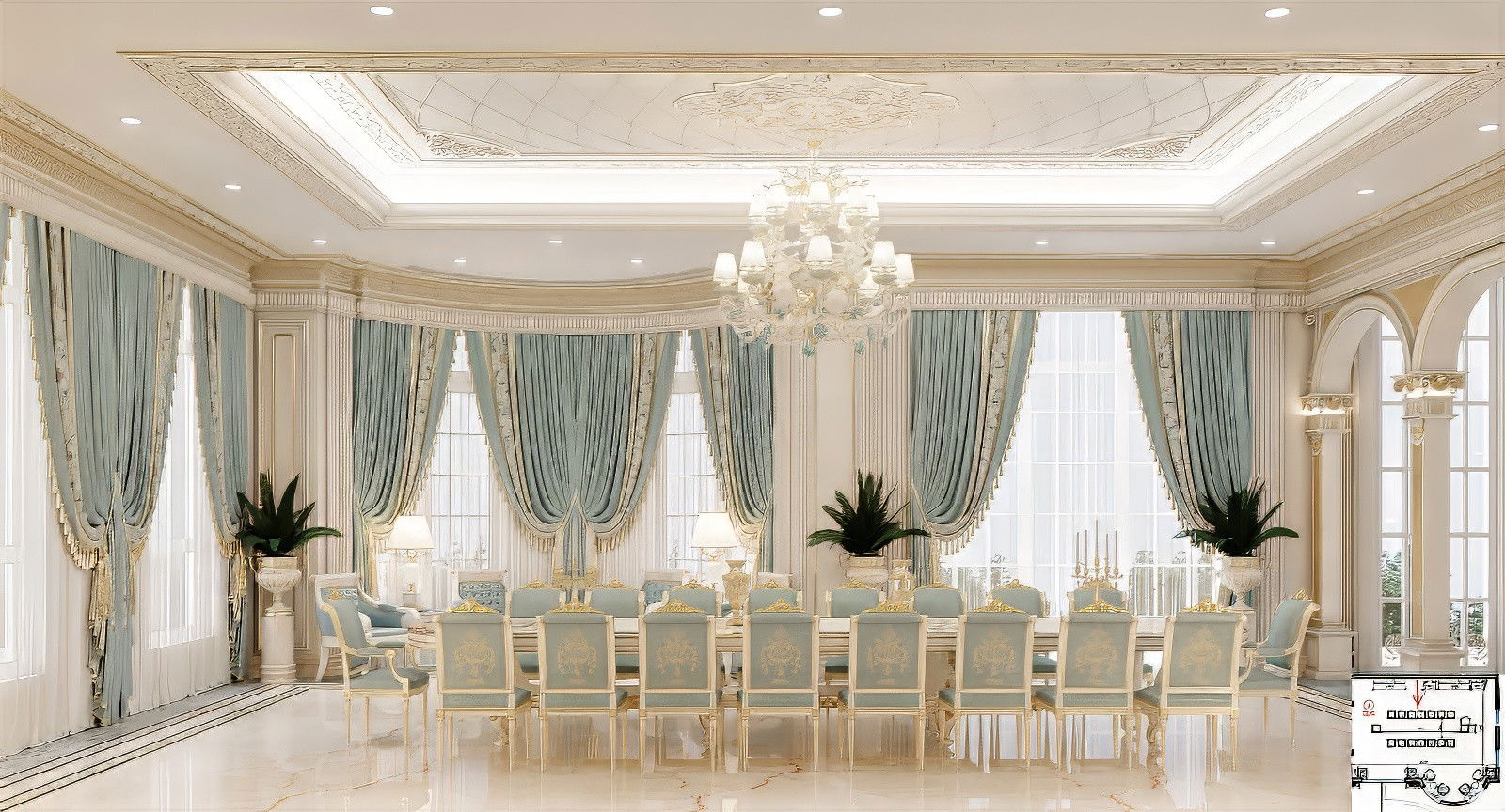 Luxe Dining Room Interior Design