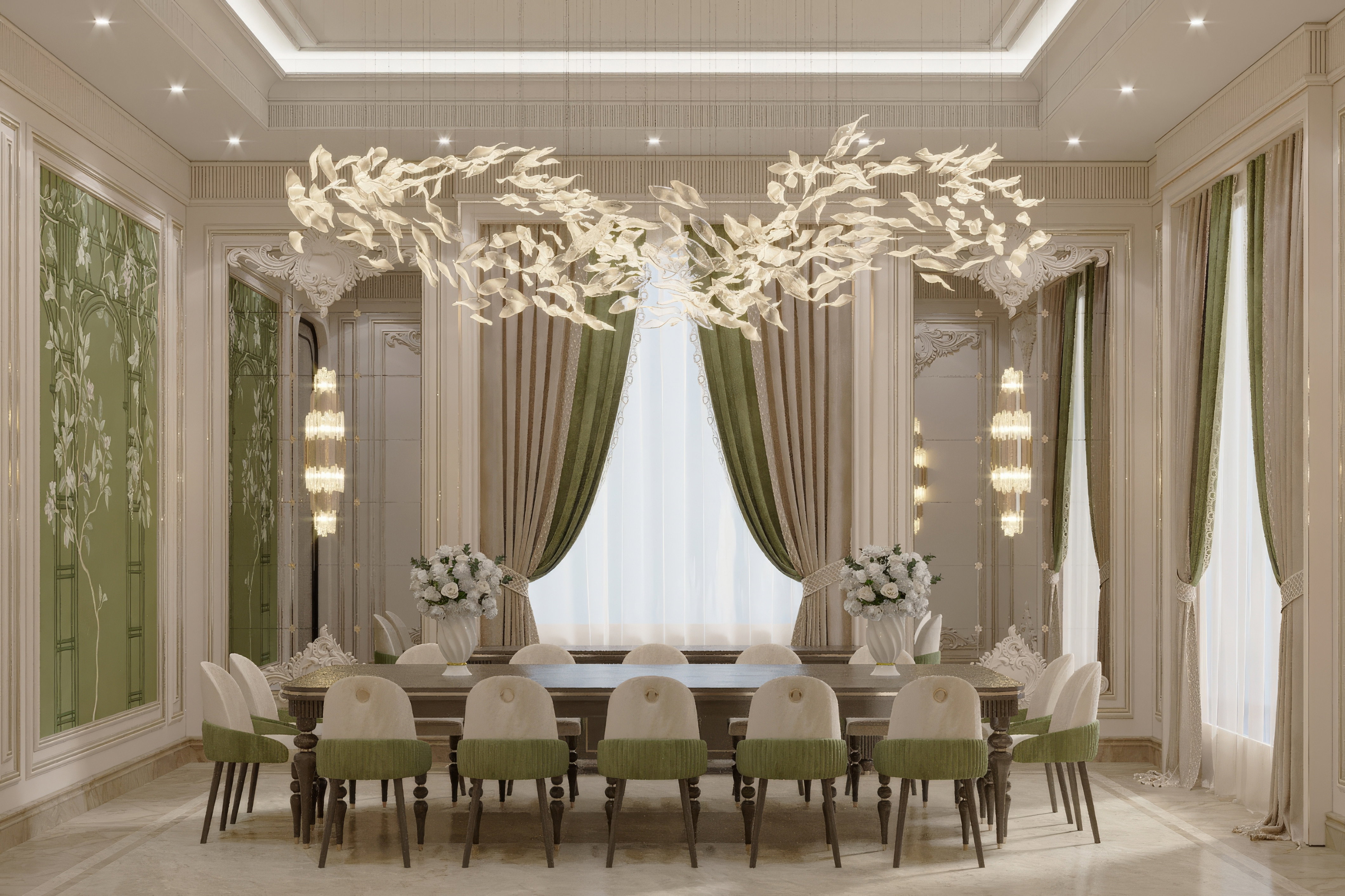 Round family dining room