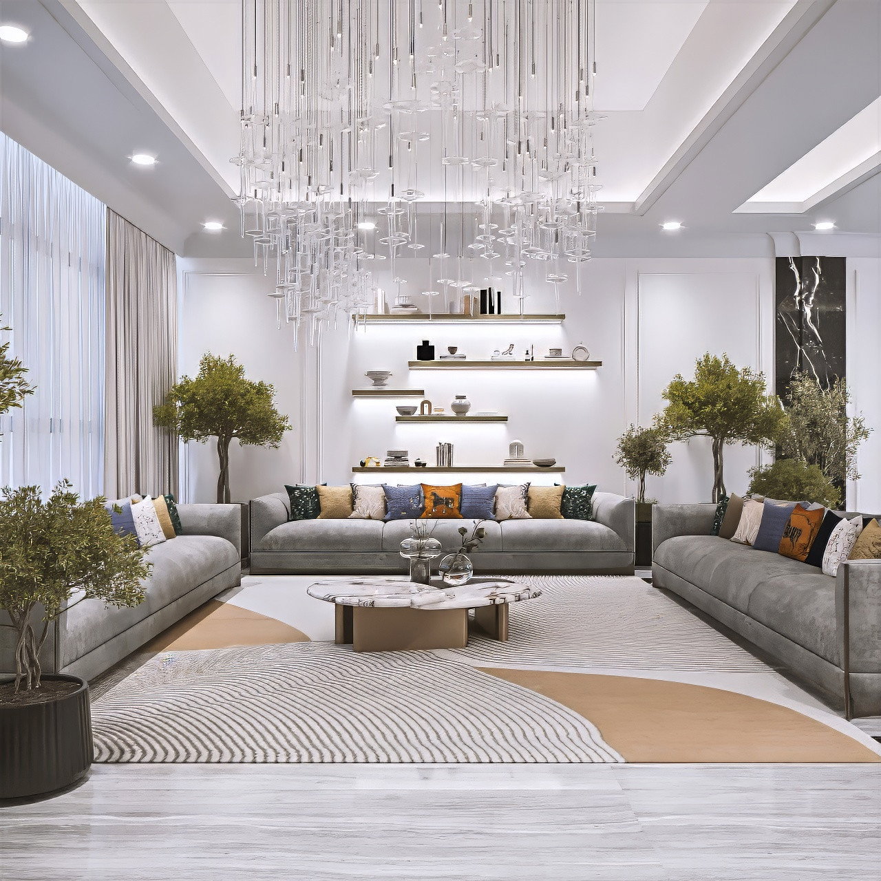 Neoclassical Features In Luxurious Interior