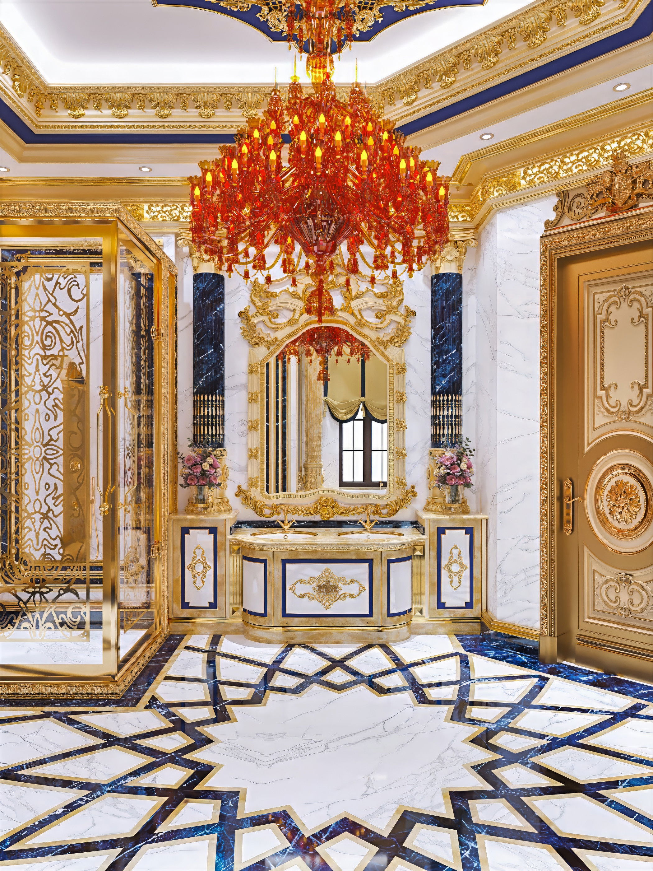 أفضل تصميم داخلي للحمام  من لاكشري أنتونوفيتش ديزاين