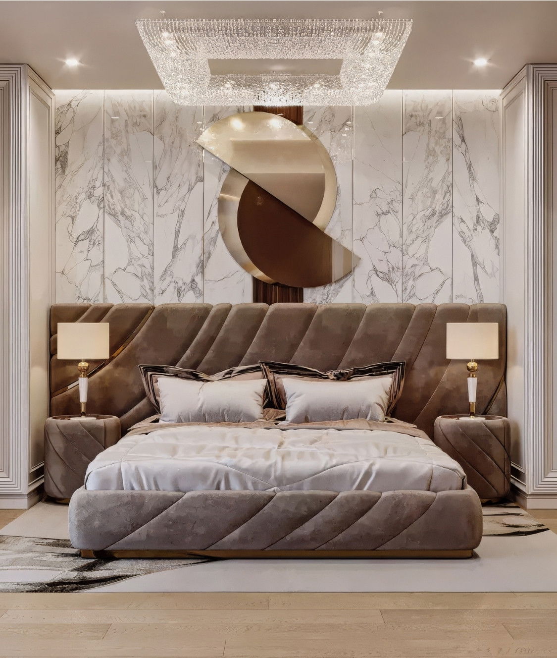 SPACIOUS SOPHISTICATED BEDROOM INTERIOR DESIGN