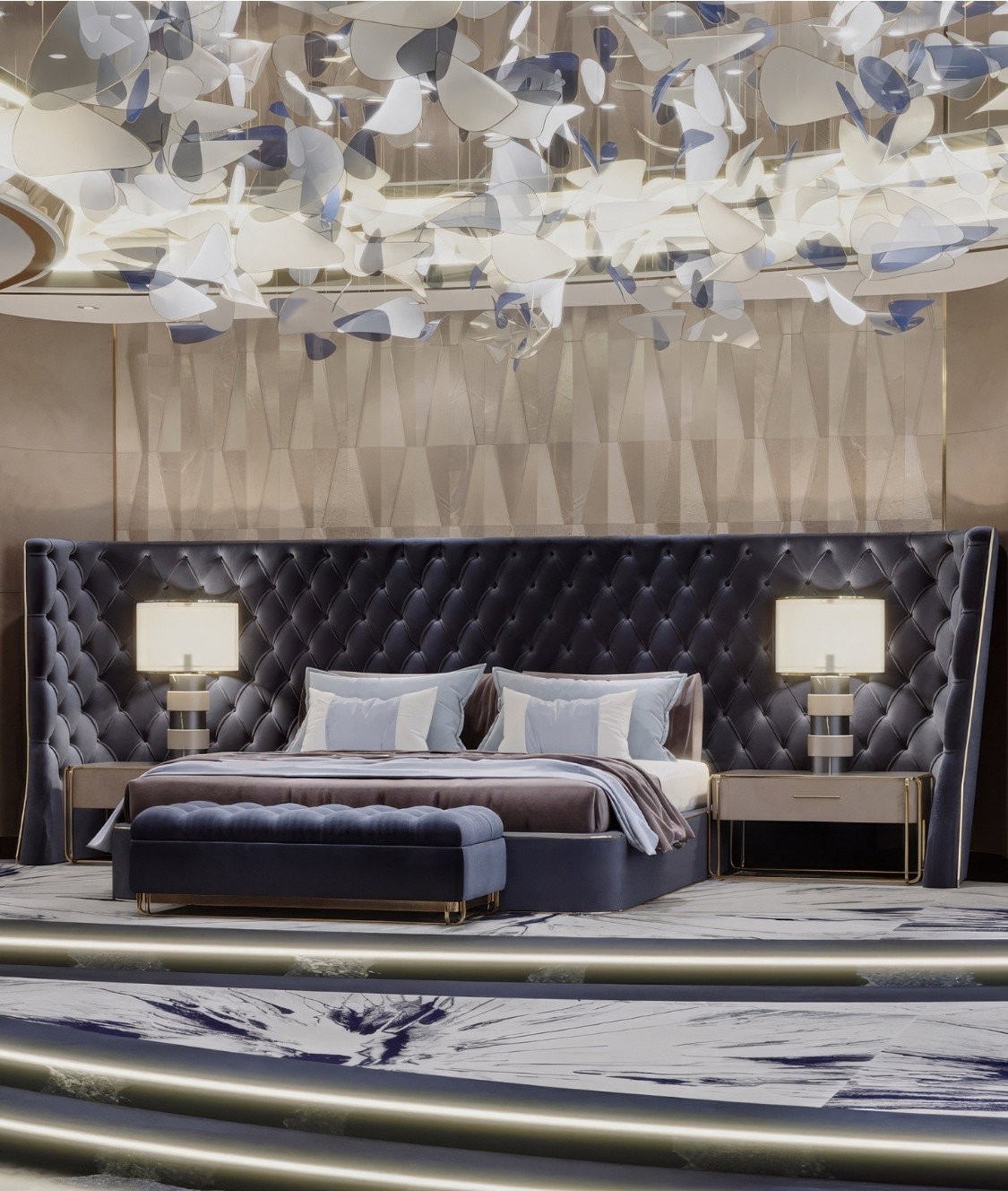 Royal Bedroom Design For Villa Design In Cambodia