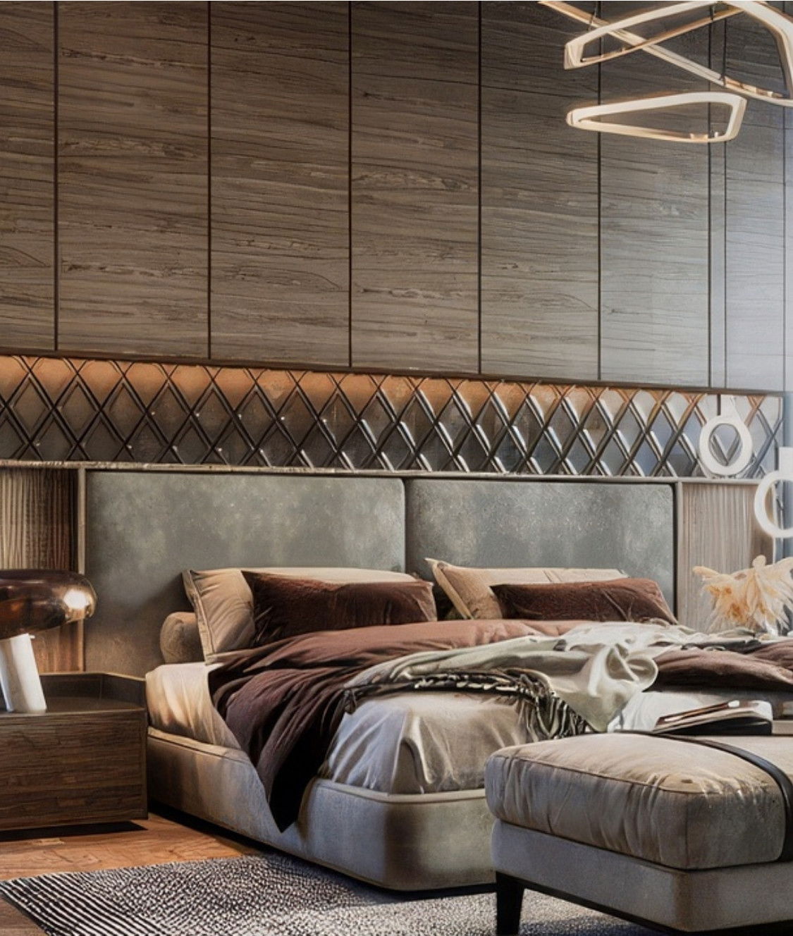 Brown Theme Bedroom Interior Design