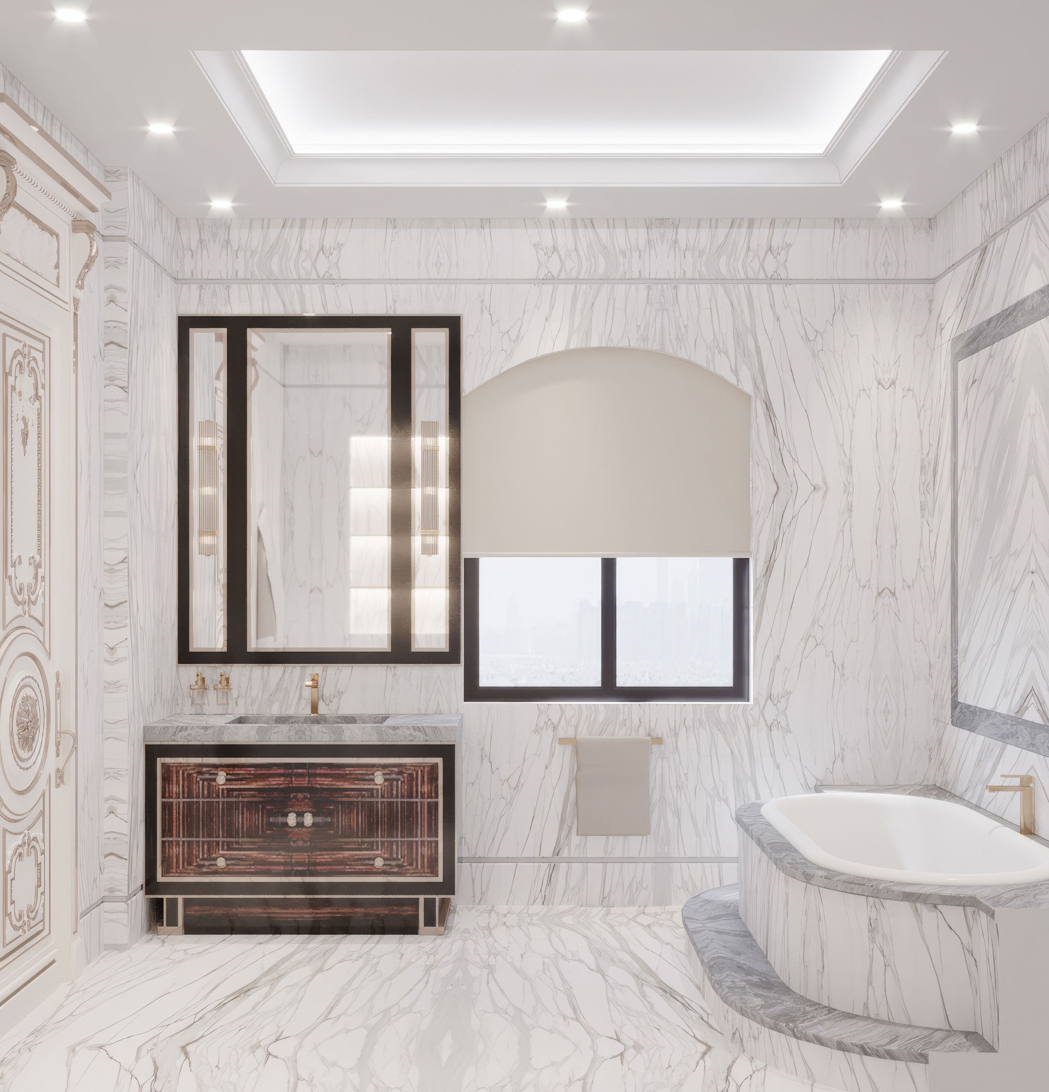 تصميم داخلي مودرن للحمام