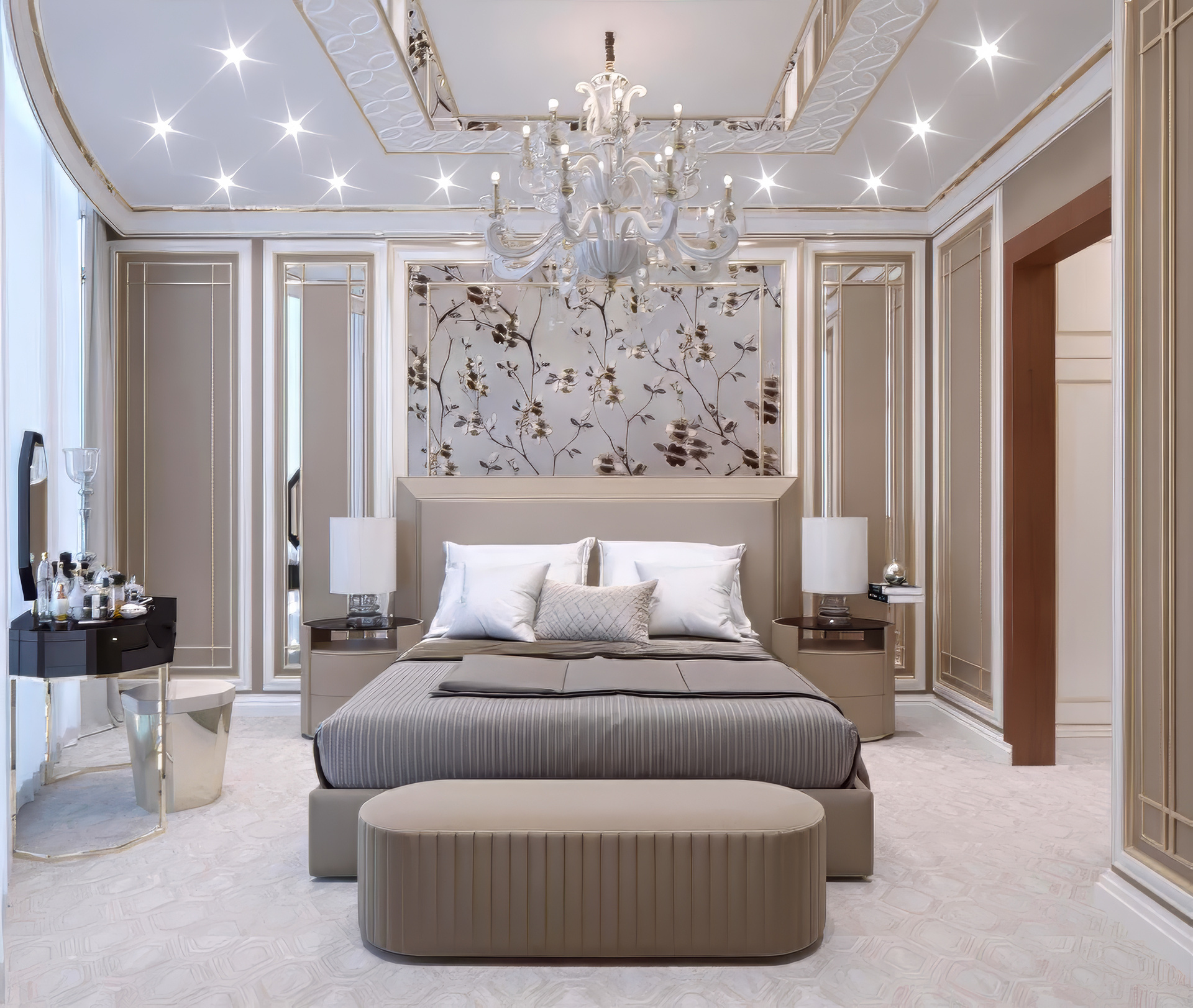 Royal master bedroom decoration