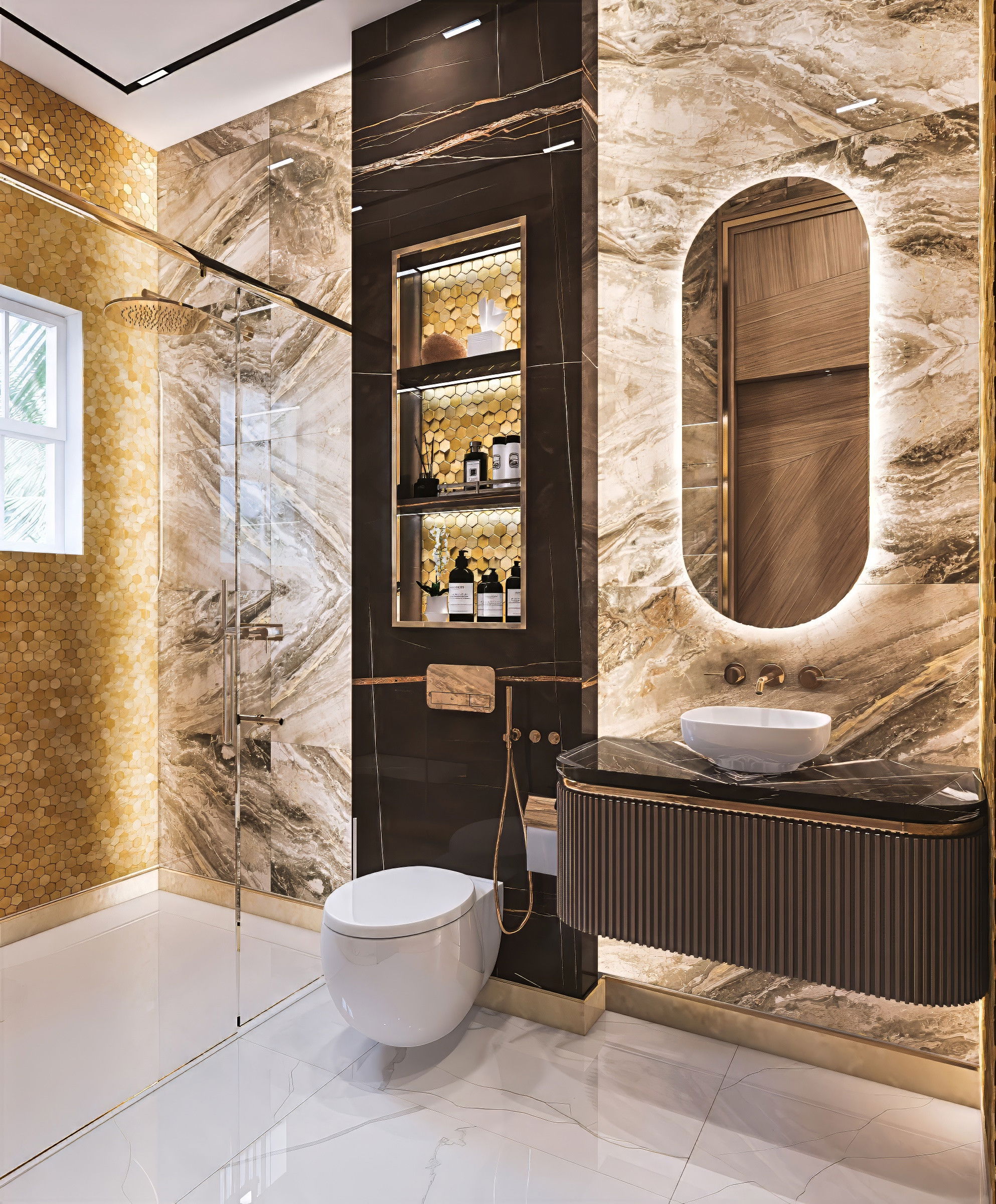 تصميم وتنفيذ الحمامات الحديثة