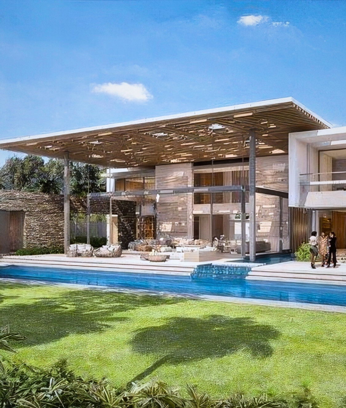 Архитектурный дизайн дома в стиле бунгало