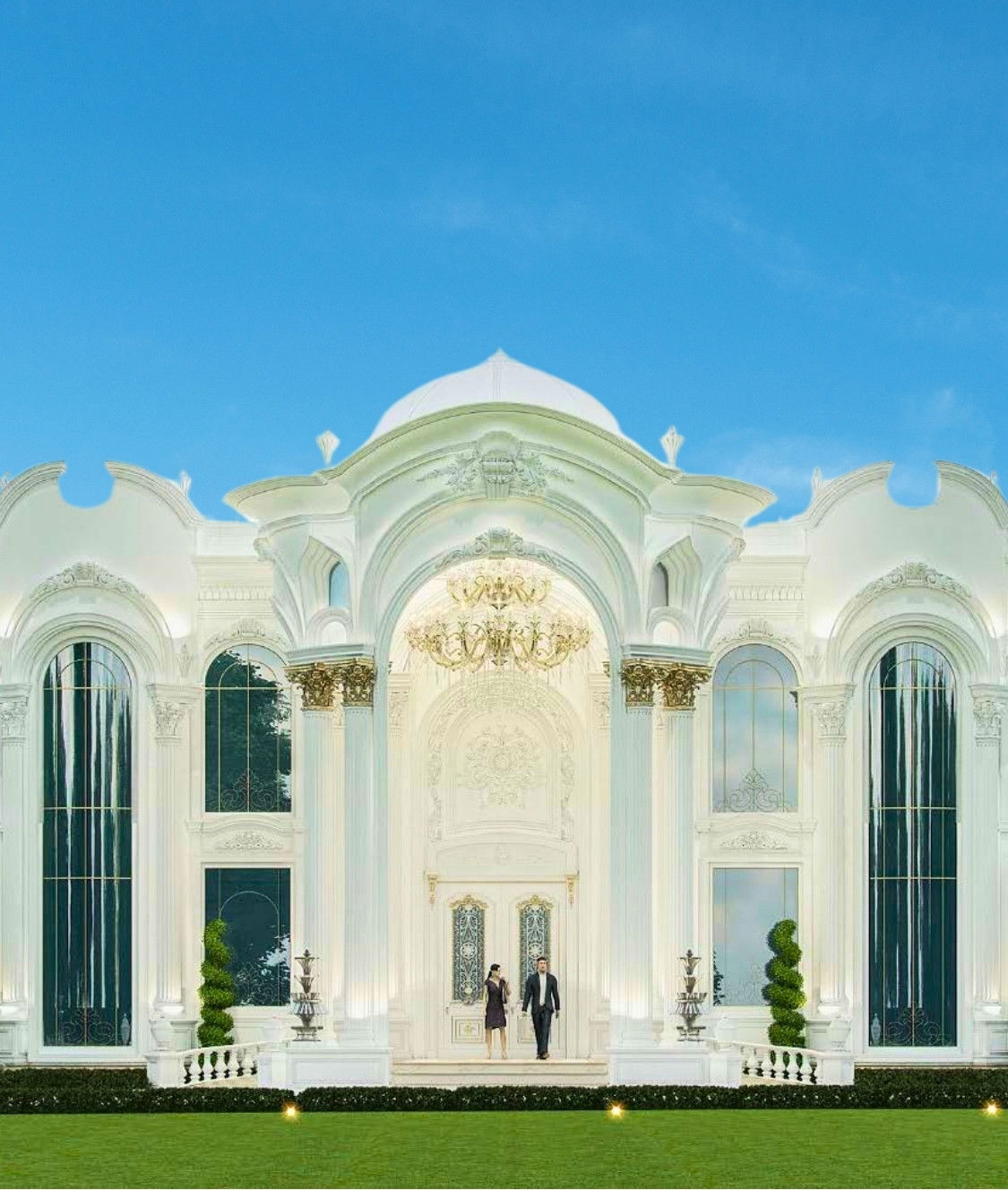 Исламский интерьер виллы в Эр-Рияде | Дворцовый дизайн Саудовская Аравия