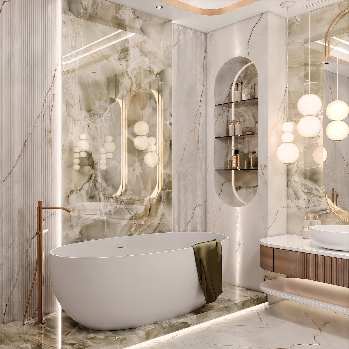 MINIMALIST LUXURY BATHROOM INTERIOR DESIGN