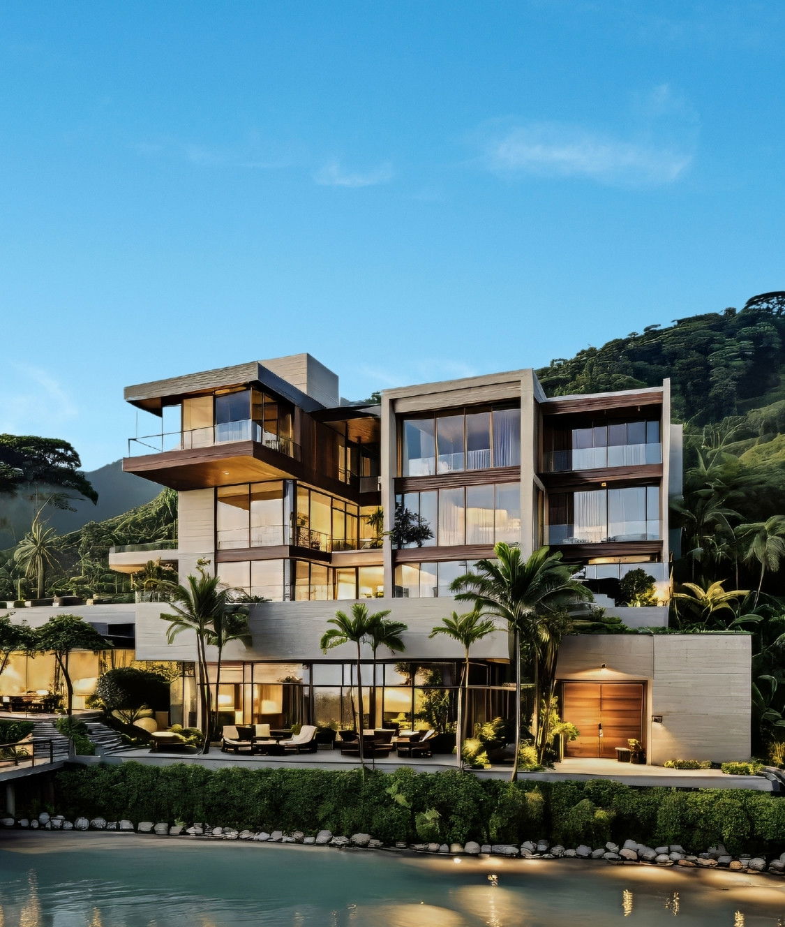 Свежий дизайн экстерьера отеля