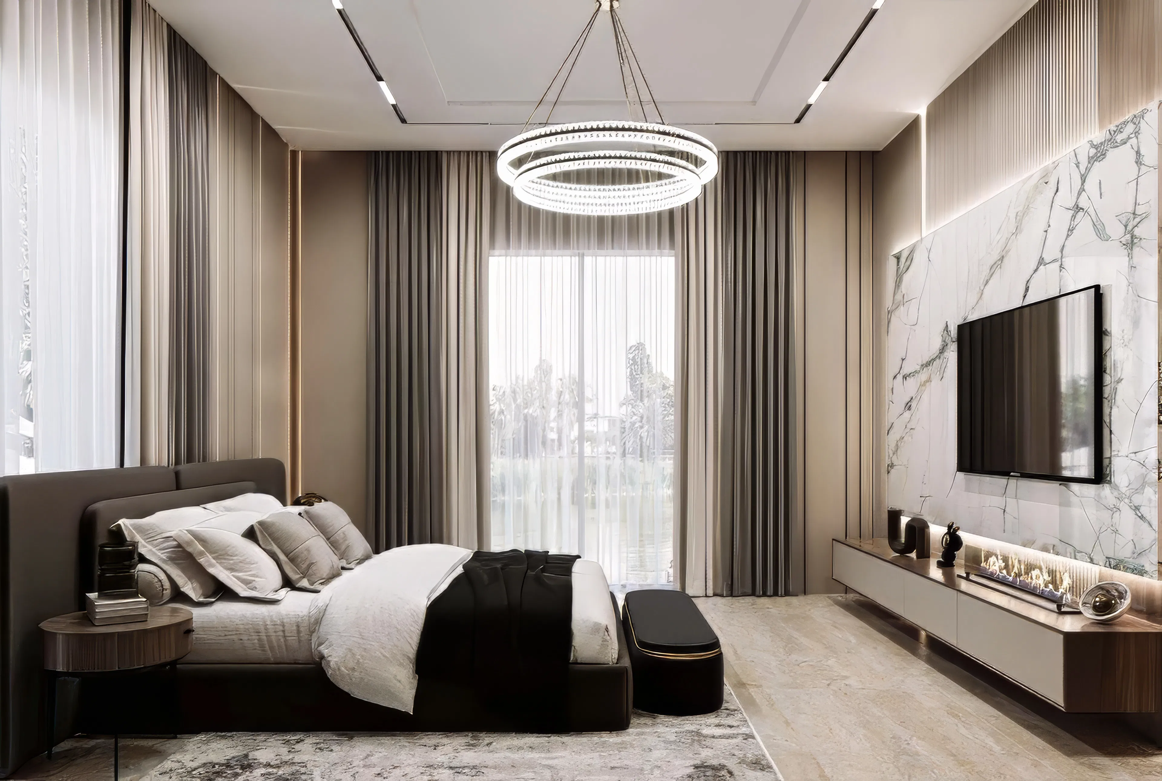 Contemporary bedroom - Components of a contemporary bedroom interior design