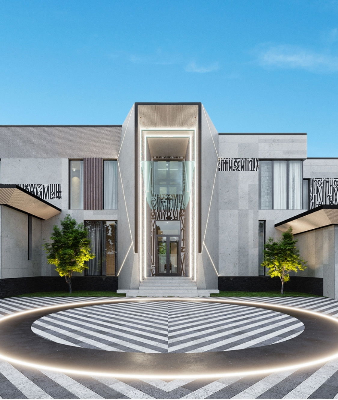 Изысканная элегантность футуристического экстерьера виллы