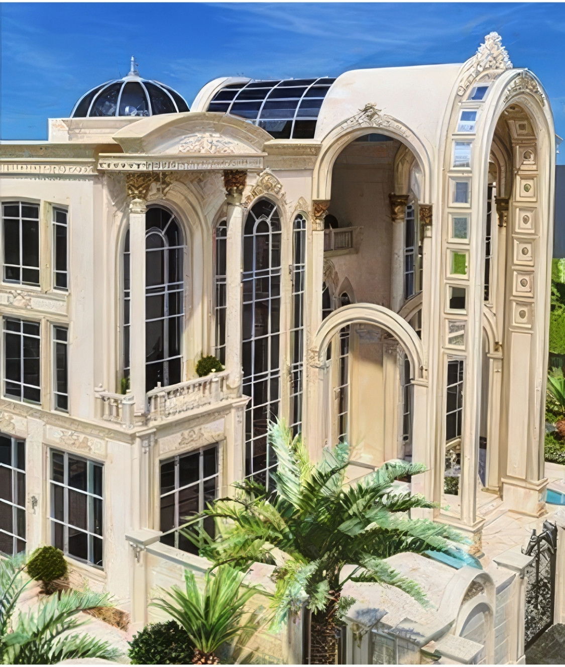 Дизайн фасада дома в Дубае