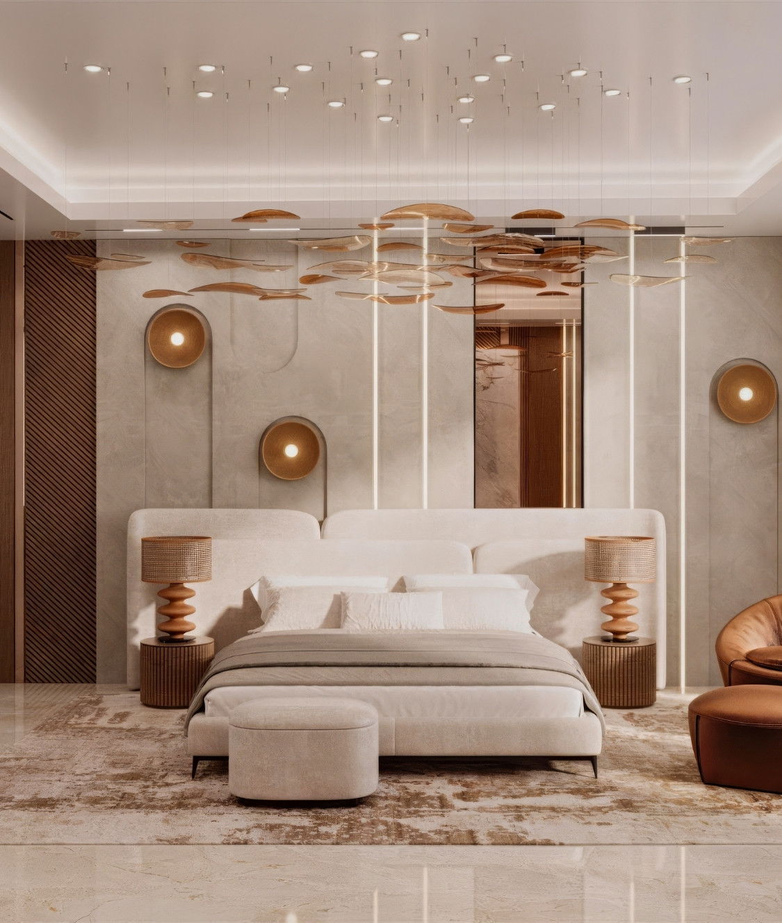 Stylish bedroom interior