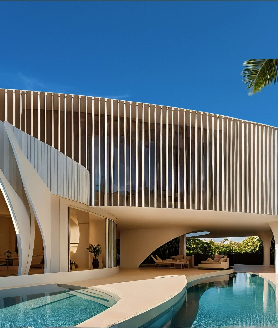 Роскошная современная вилла у лагуны