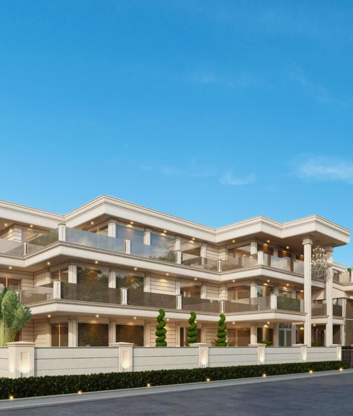 Современный роскошный проект экстерьера