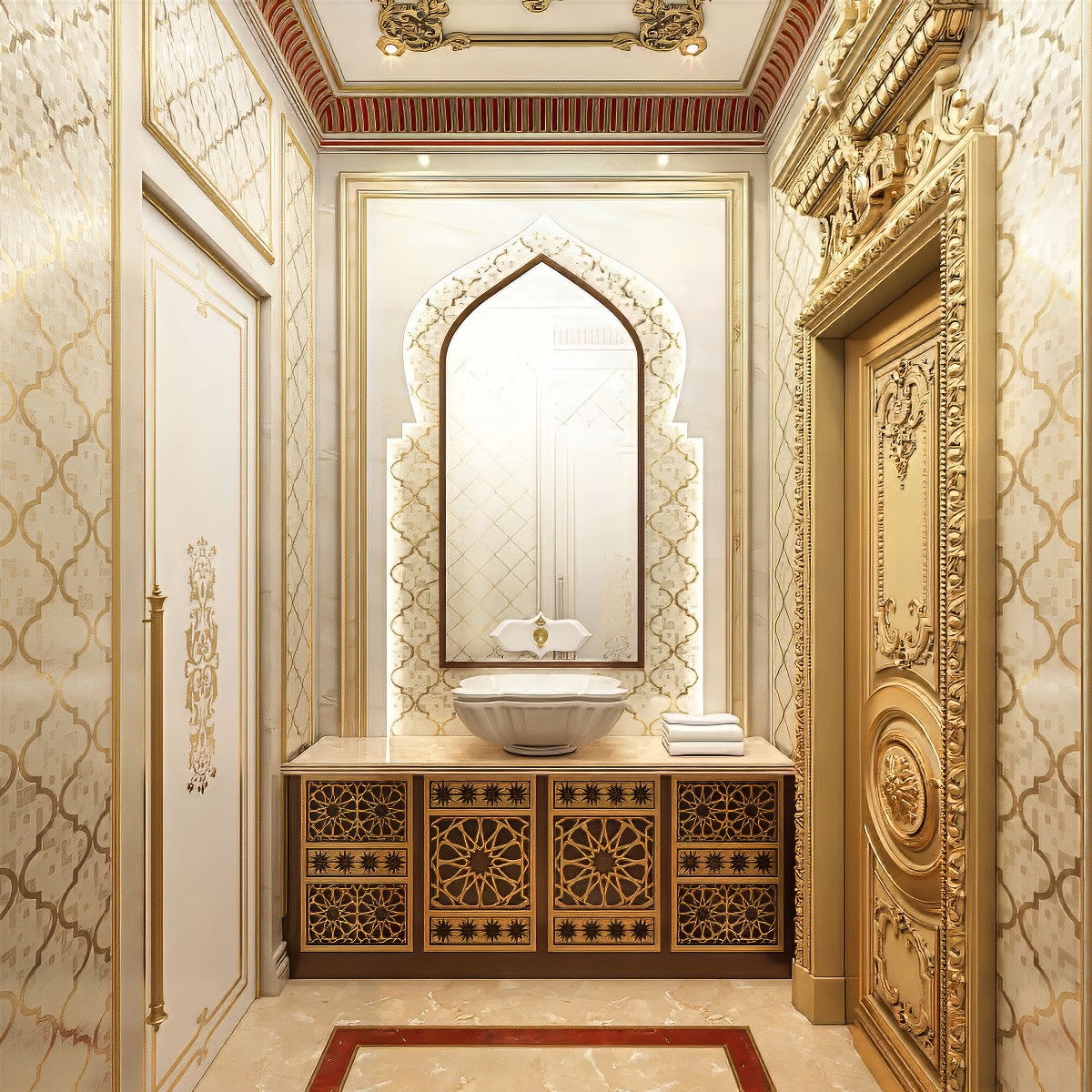 أفكار تصميم حمامات ملكيه