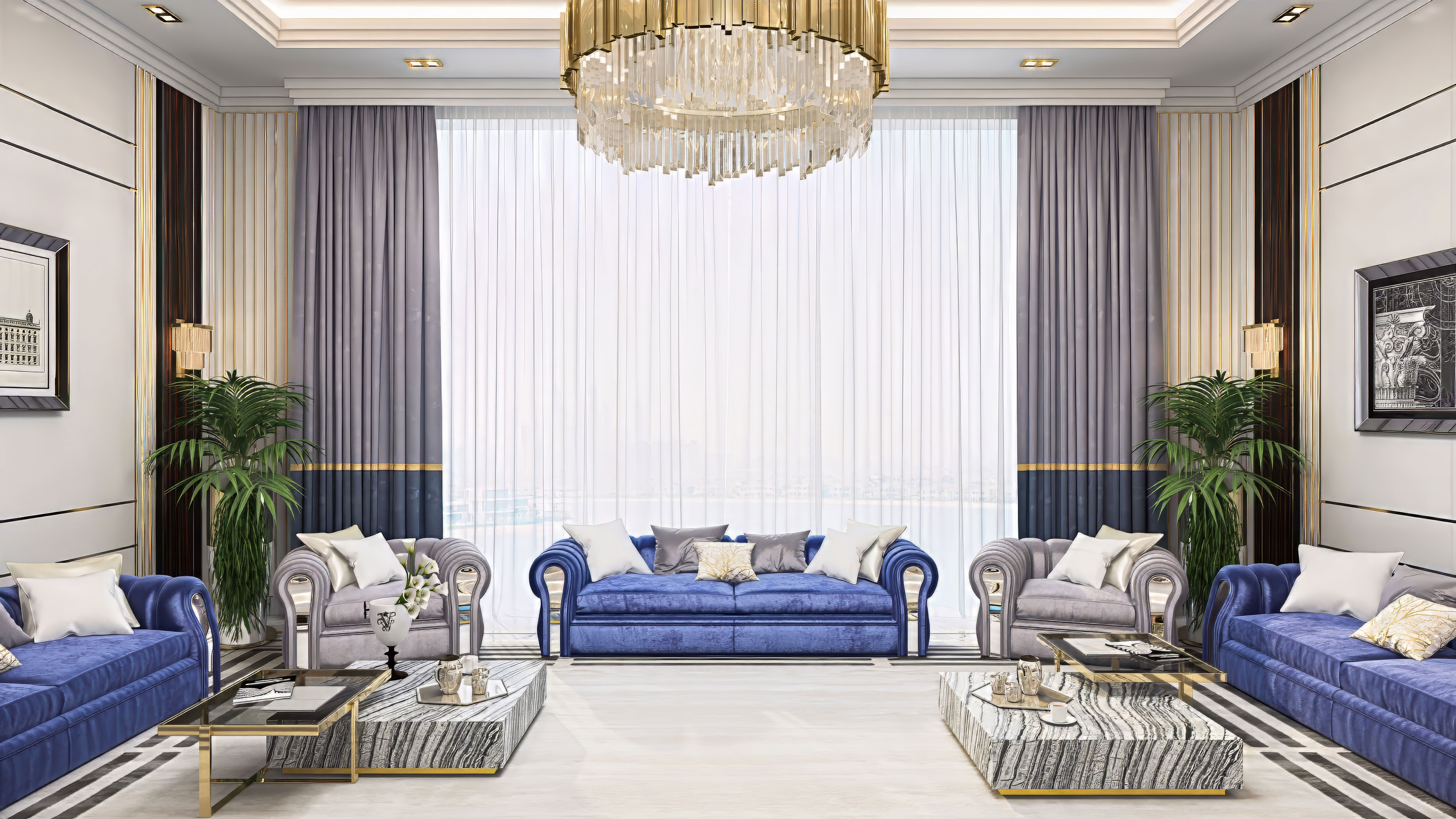 Долговечный диван для интерьера гостиной