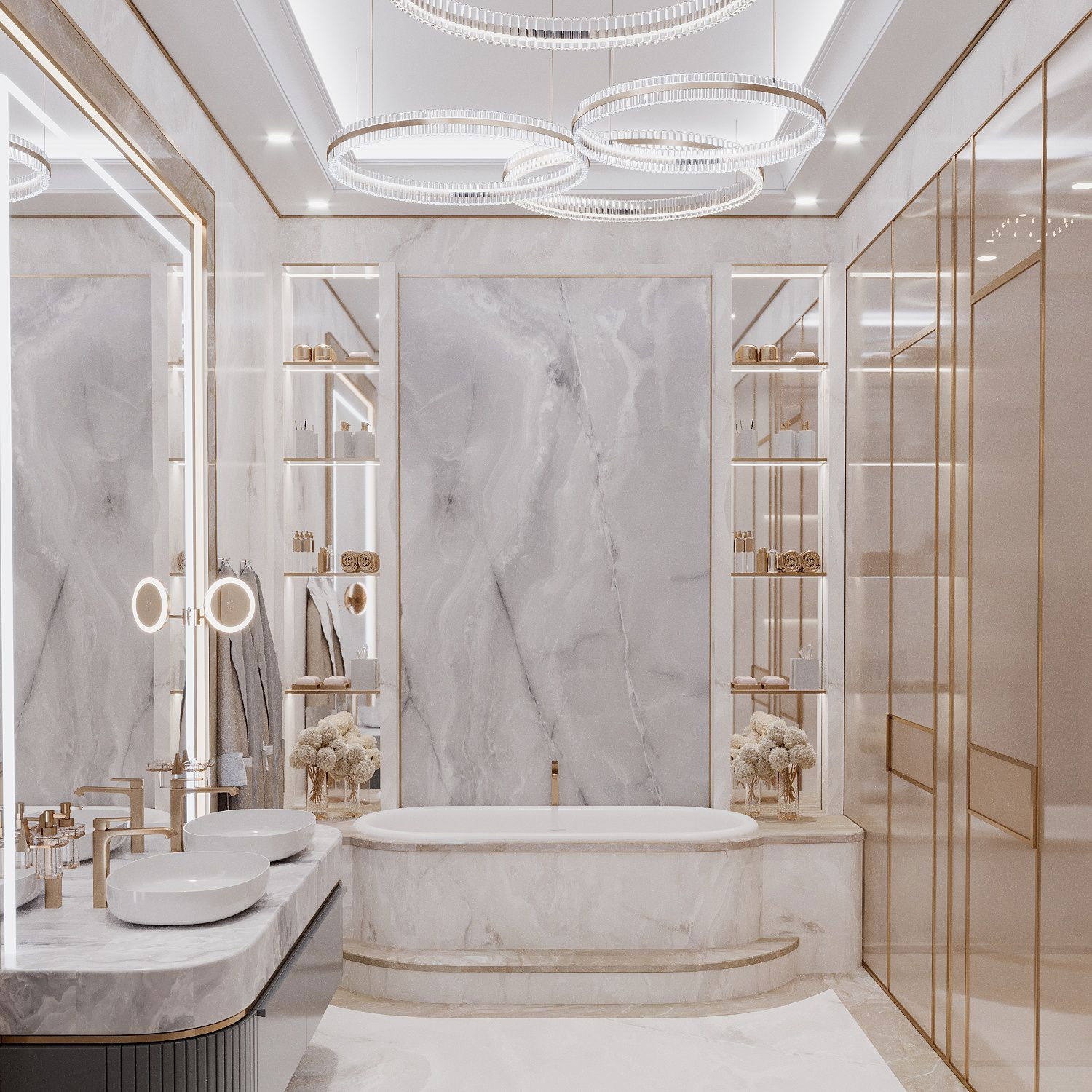 تصميم الحمام الكلاسيكي