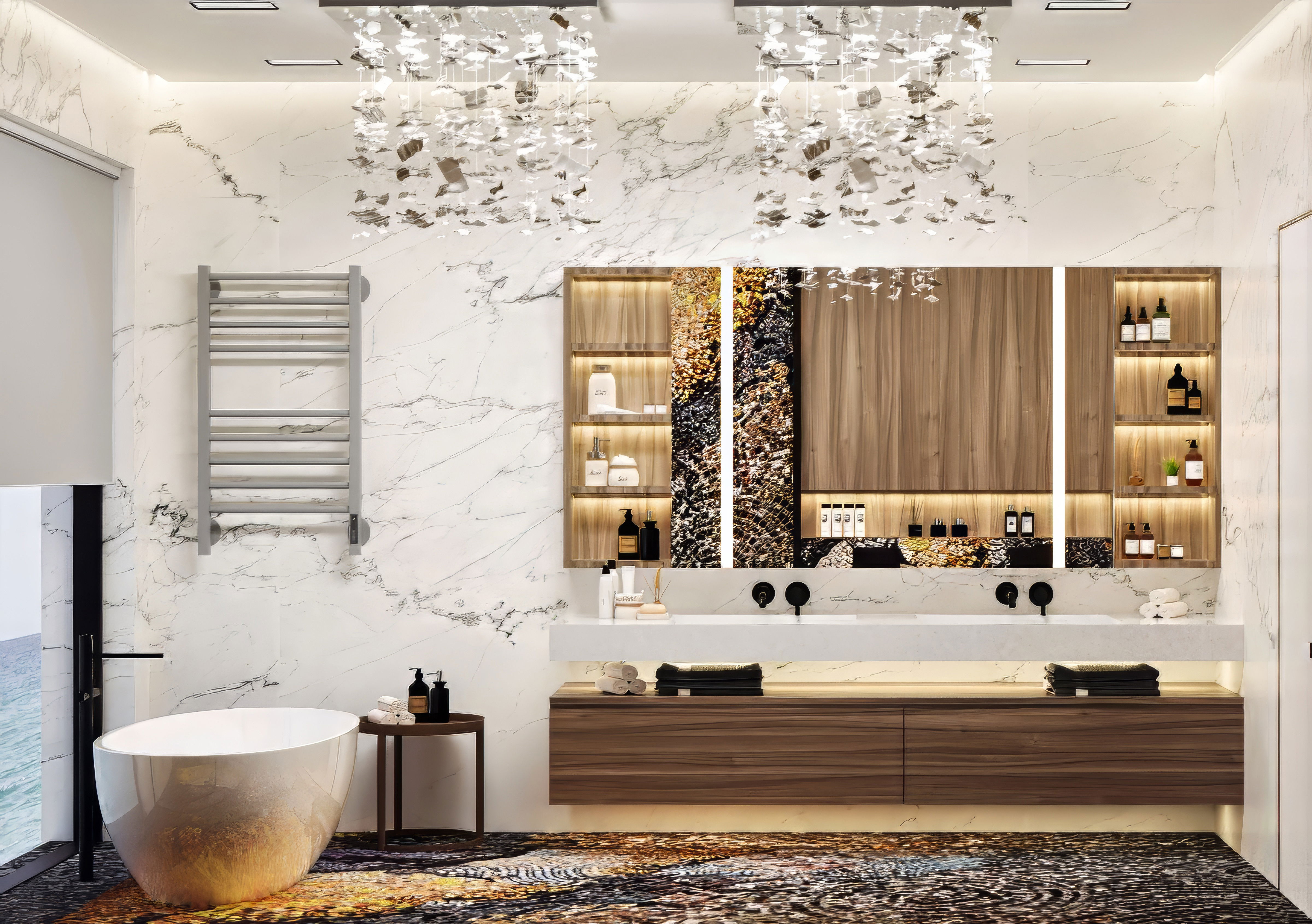 تصميم داخلي مذهل للحمام