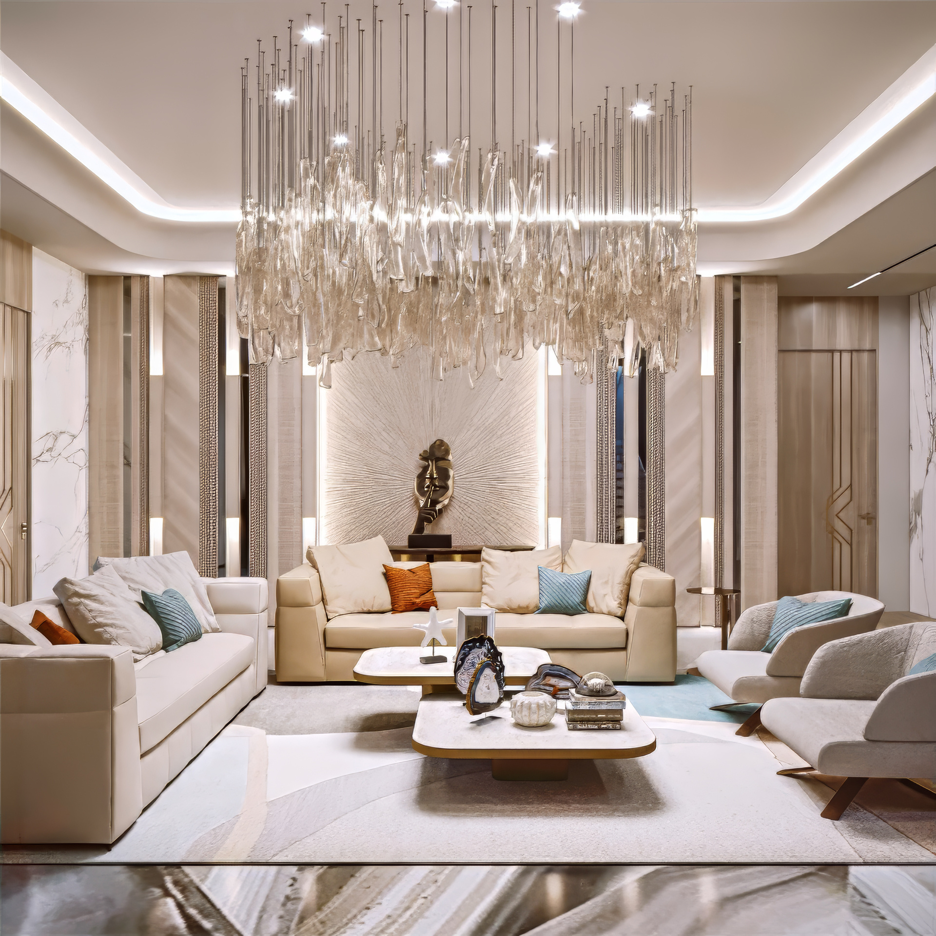 تصميم صالون الاسرة ، شركة تشطيبات وديكور داخلي في السعودية