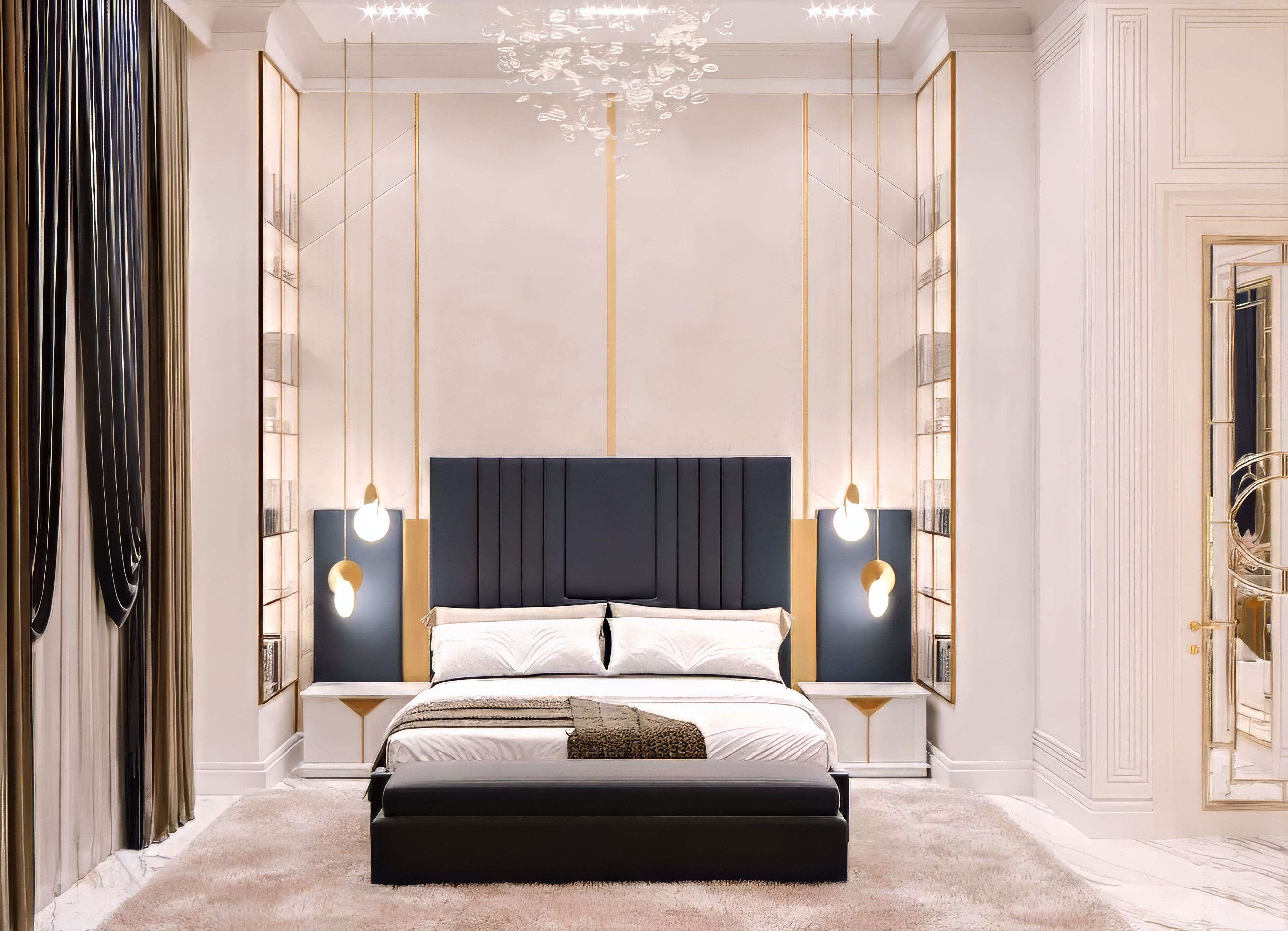 Royal Style Master Bedroom Interior Design