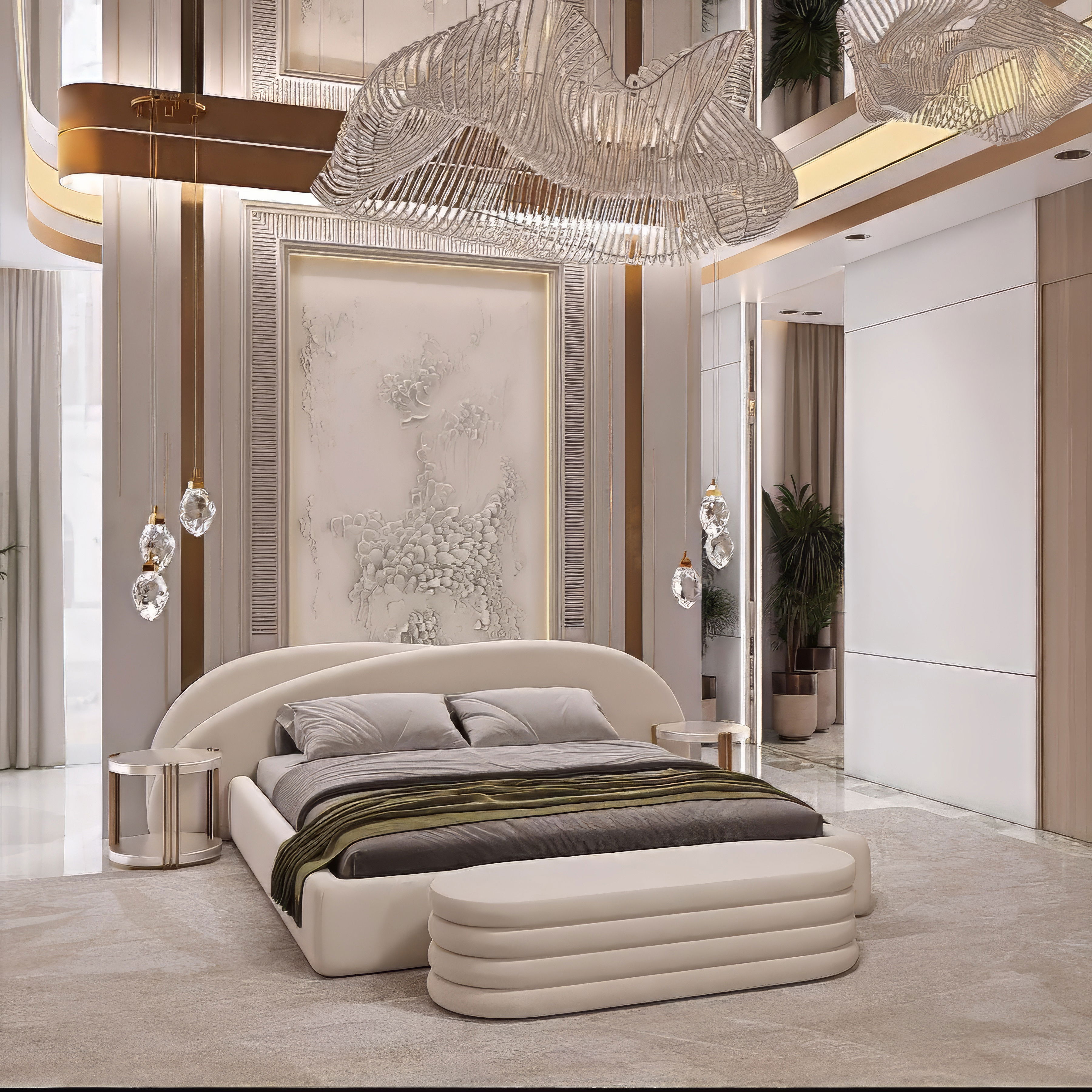 Bedroom with Turquoise Accents