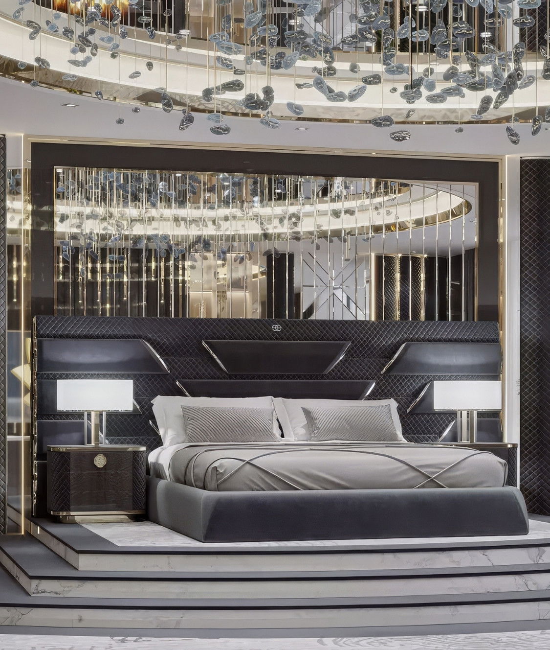 Royal Bedroom Design In Dark Colors
