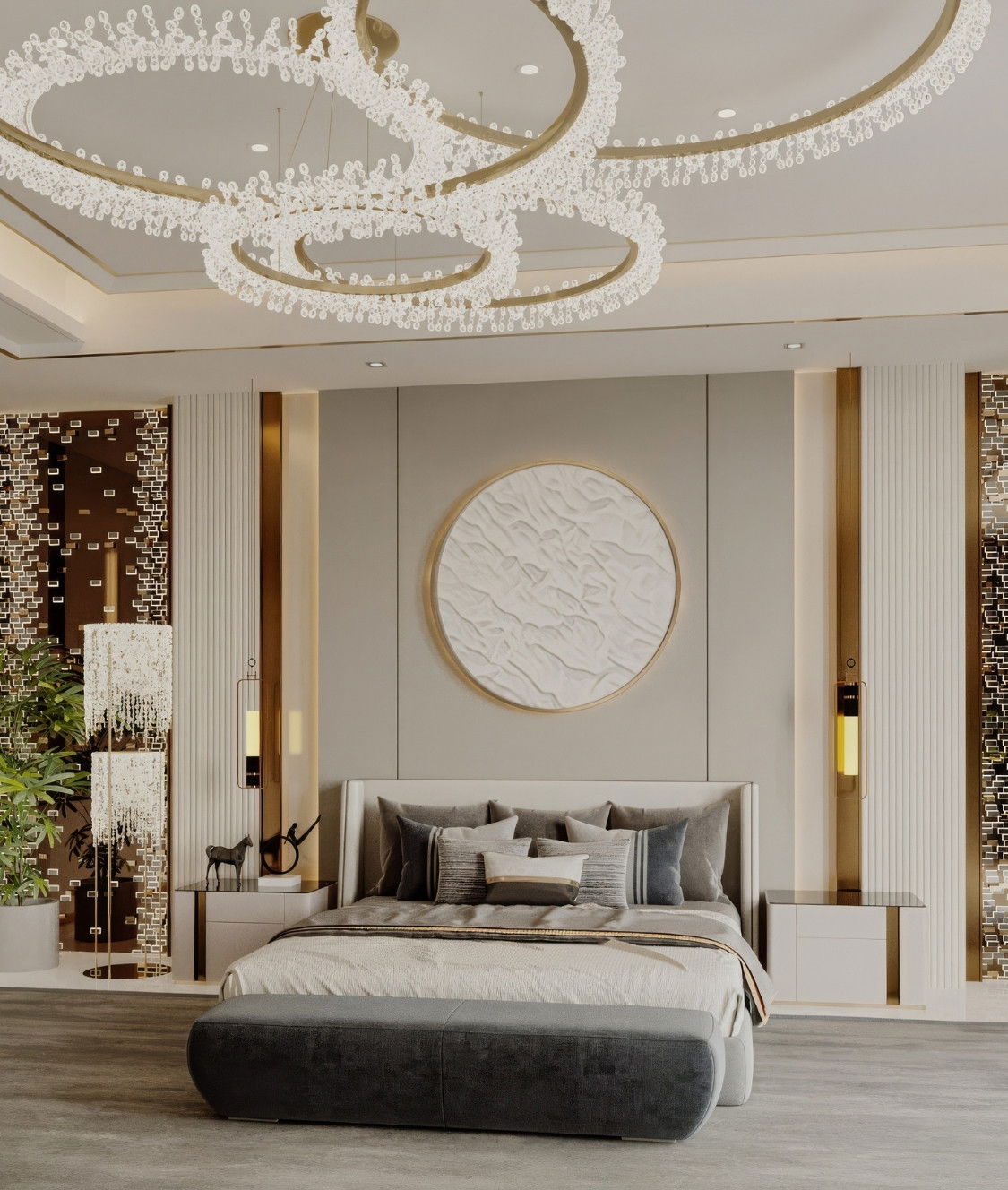 Luxurious Bedroom Design For Villa In Dubai