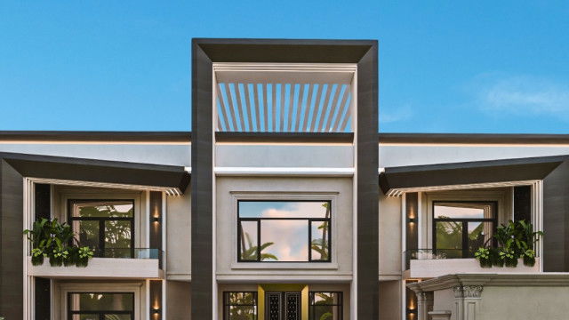 Фасад виллы в Дубае — идеи экстерьера