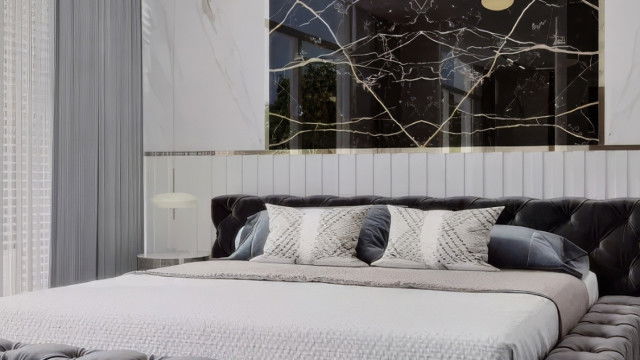 غرفة نوم فاخرة للمنازل العصرية الفائقة