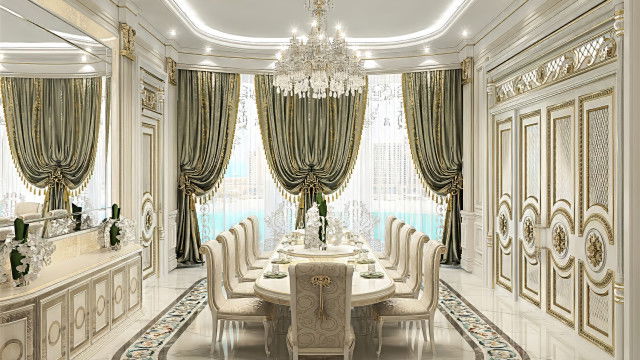Dining room in classic style