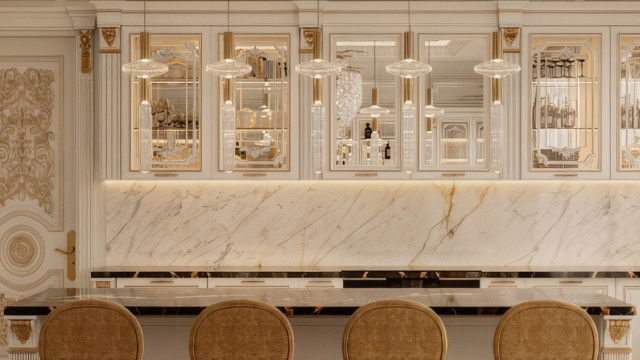 Роскошный дизайн кухни и столярные решения