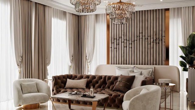 تصميم فاخر غرفة نوم رئيسية