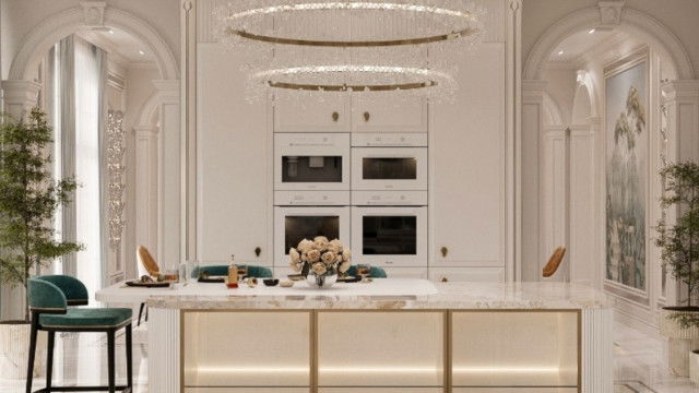 فكرة تصميم مطبخ علي الطراز الفرنسي