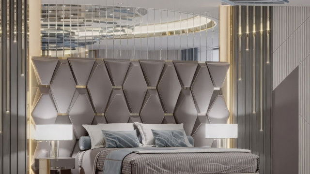 Modern Bespoke Bedroom Design For Villa in Cambodia